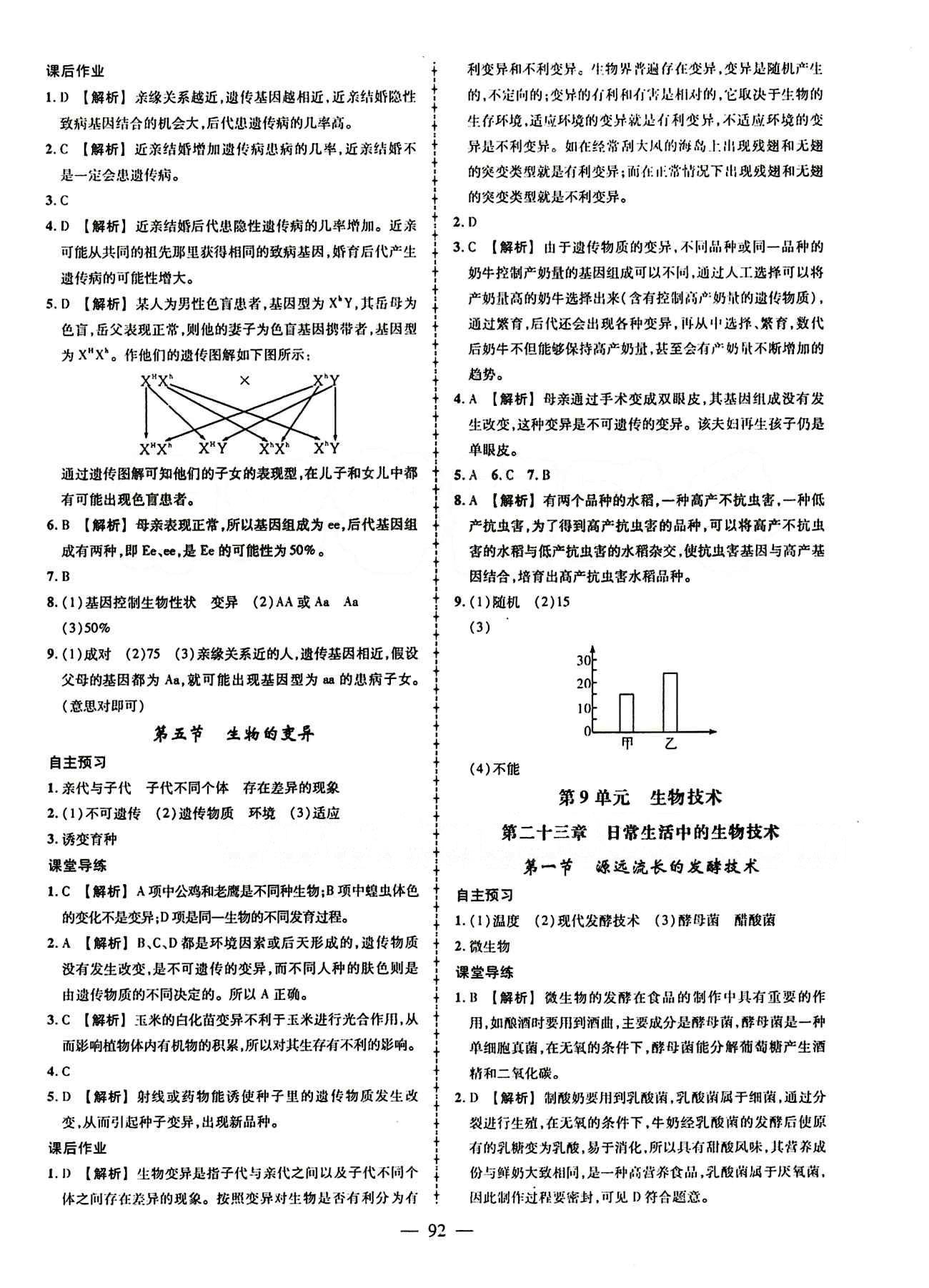 2015創(chuàng)優(yōu)作業(yè) 導(dǎo)學(xué)練 蘇教版八年級下生物新疆人民出版社 第二十一章-第二十六章 [6]