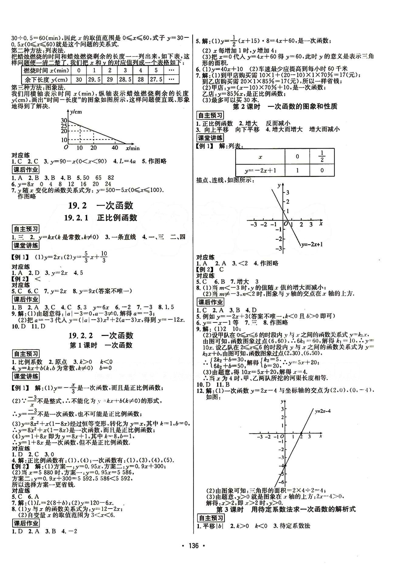 2015年 名師名題八年級(jí)下數(shù)學(xué)海南出版社 第十九章　一次函數(shù) [2]