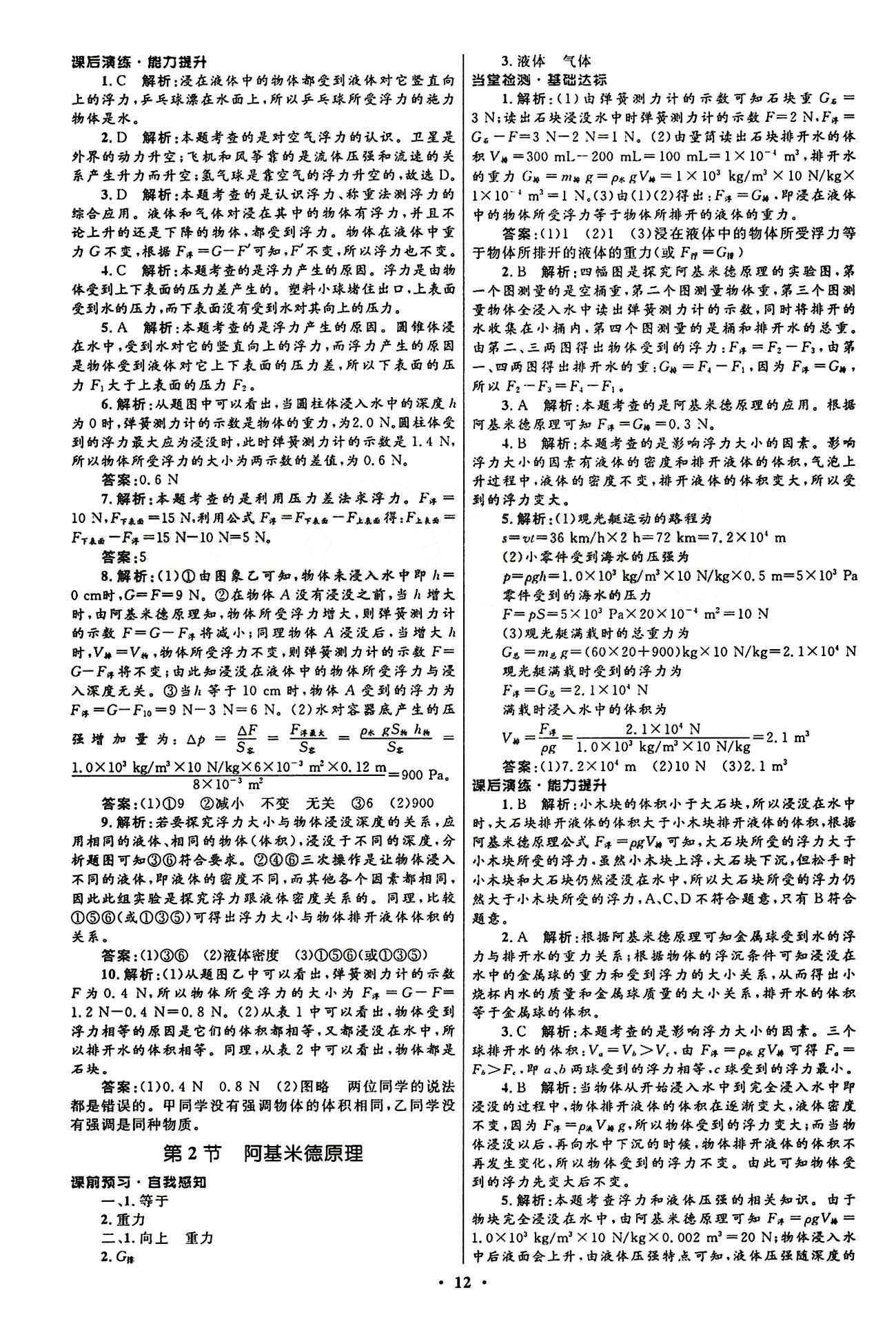 2015志鴻優(yōu)化初中同步測控全優(yōu)設(shè)計(jì)八年級(jí)下物理知識(shí)出版社 第十章　浮力 [2]