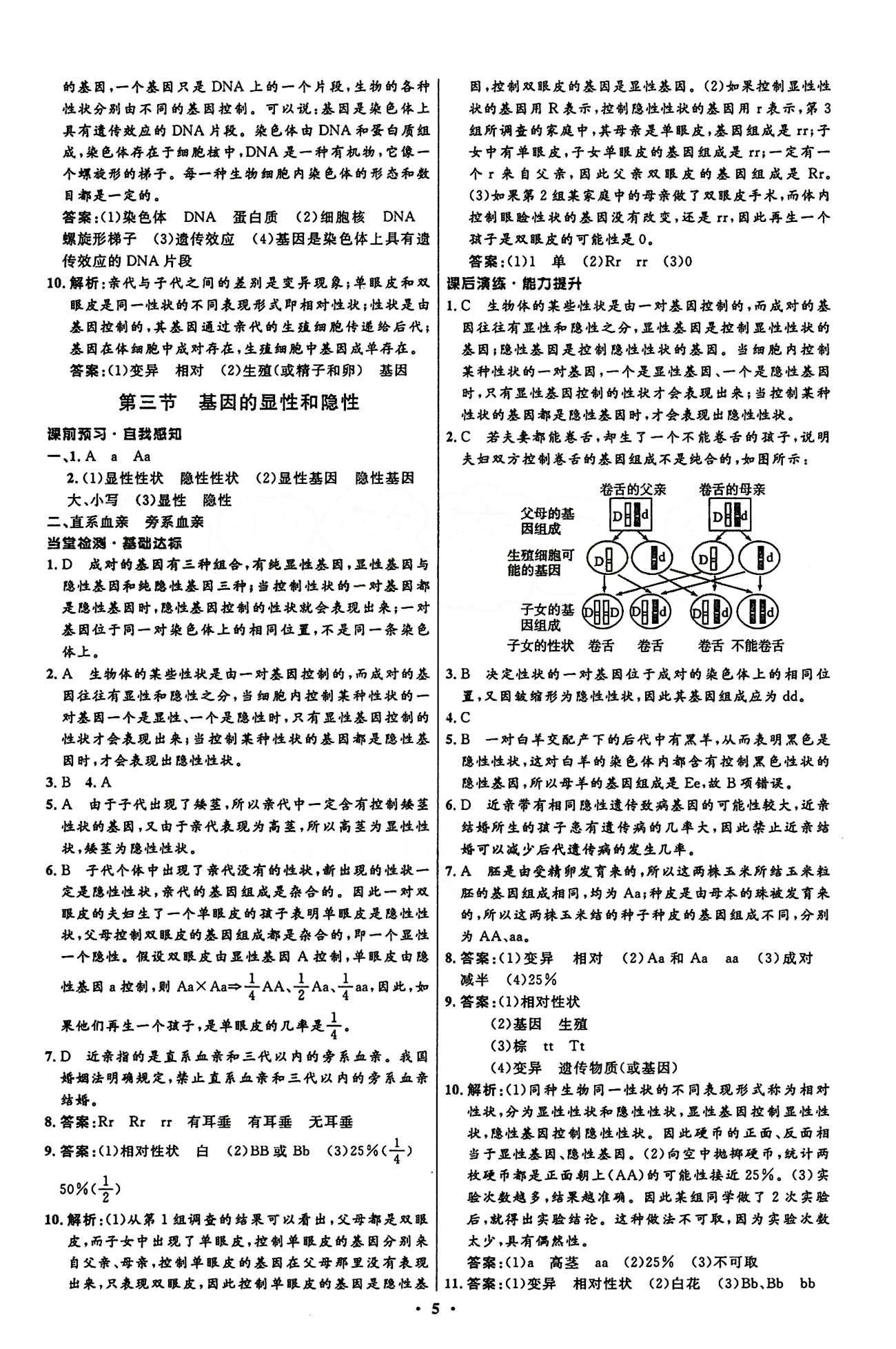 2015志鴻優(yōu)化初中同步測(cè)控全優(yōu)設(shè)計(jì)八年級(jí)下生物知識(shí)出版社 第七單元 生物圈中生命的延續(xù)和發(fā)展 [5]