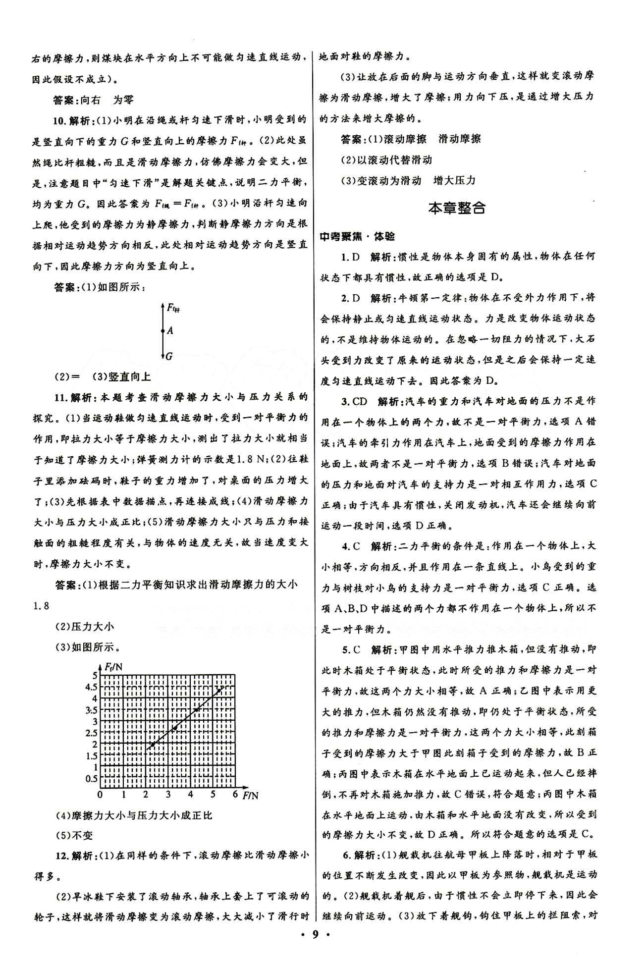 新優(yōu)化設(shè)計(jì) 初中同步測(cè)控八年級(jí)下物理人民教育出版社 第八章　運(yùn)動(dòng)和力 [5]