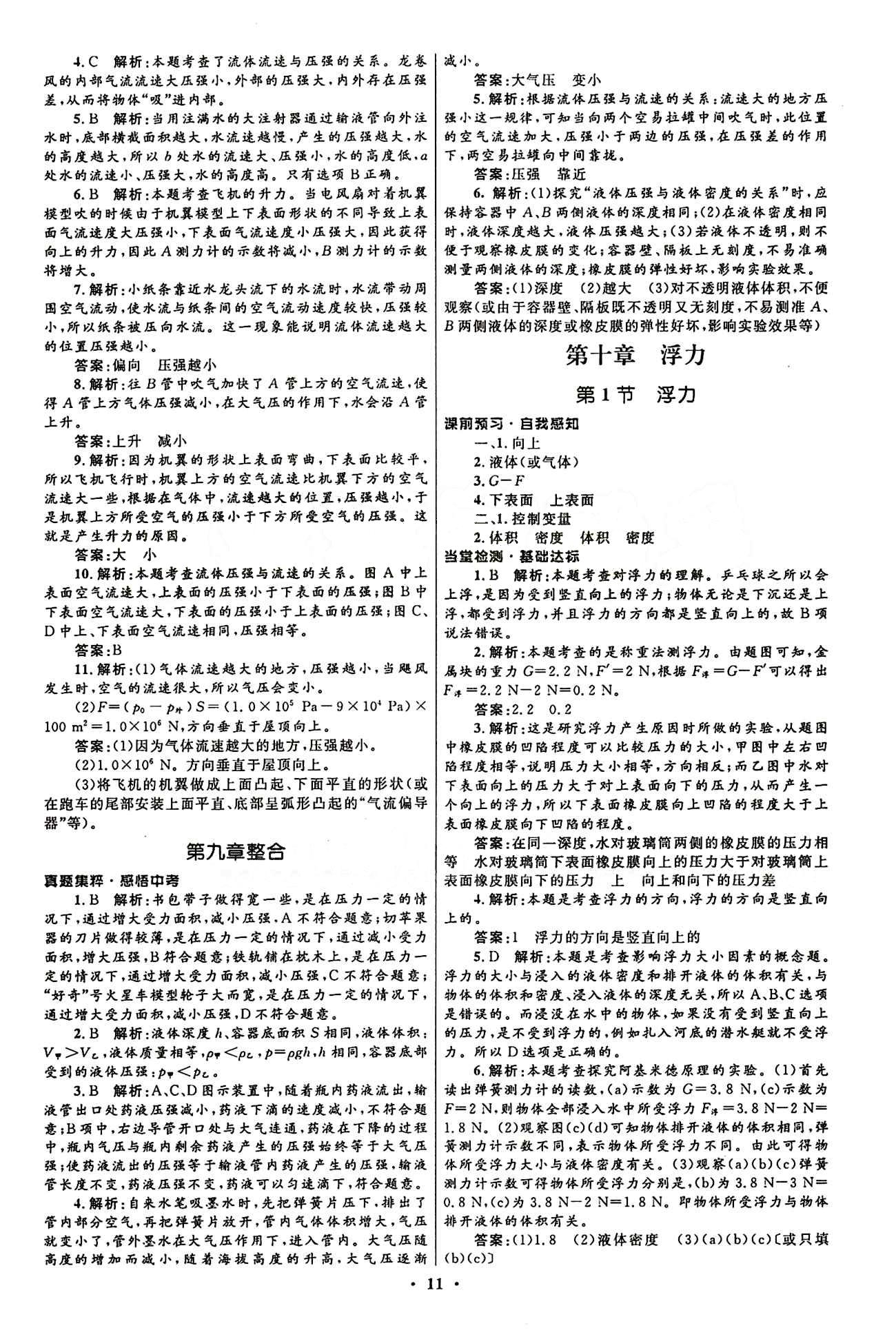 2015志鴻優(yōu)化初中同步測控全優(yōu)設(shè)計八年級下物理知識出版社 第九章　壓強(qiáng) [5]