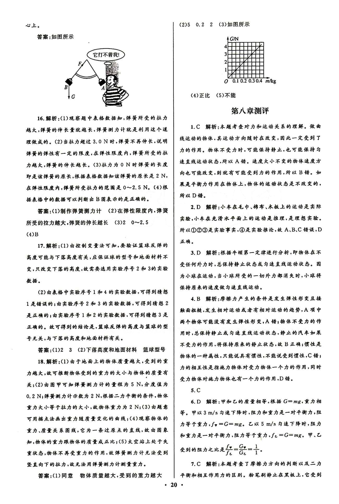 2015志鴻優(yōu)化初中同步測控全優(yōu)設(shè)計八年級下物理知識出版社 測評答案與解析 [2]