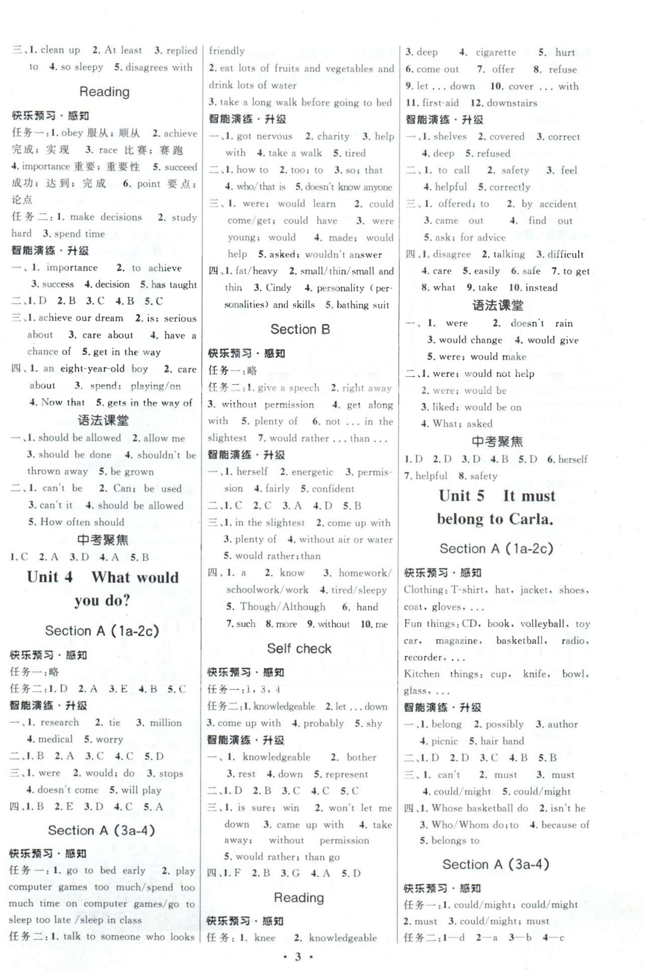 2015年初中同步測(cè)控優(yōu)化設(shè)計(jì)九年級(jí)英語全一冊(cè)人教版 Unit 1-5 [3]