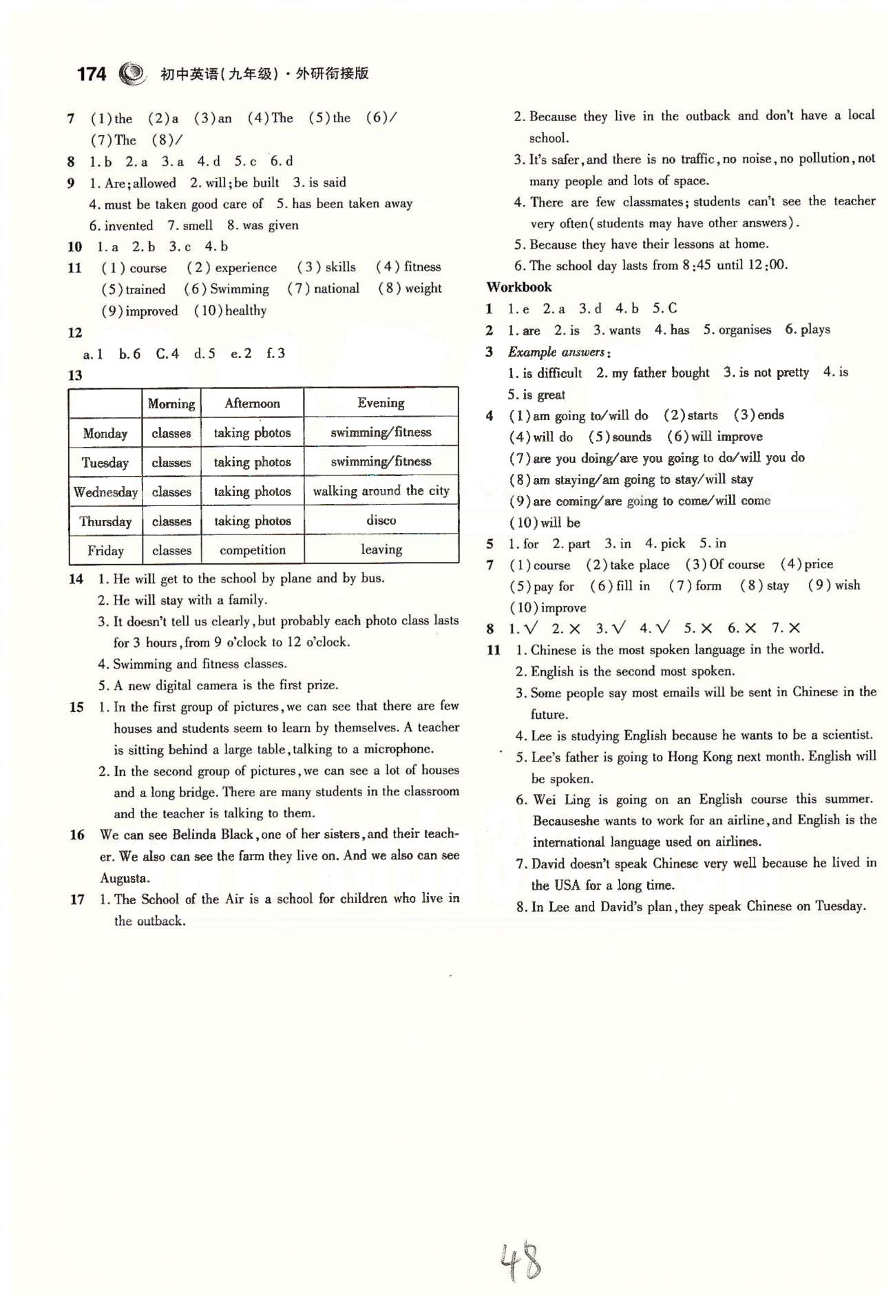 5年中考3年模拟九年级上英语教育科学出版社 教材练习答案Module 11-12 [4]