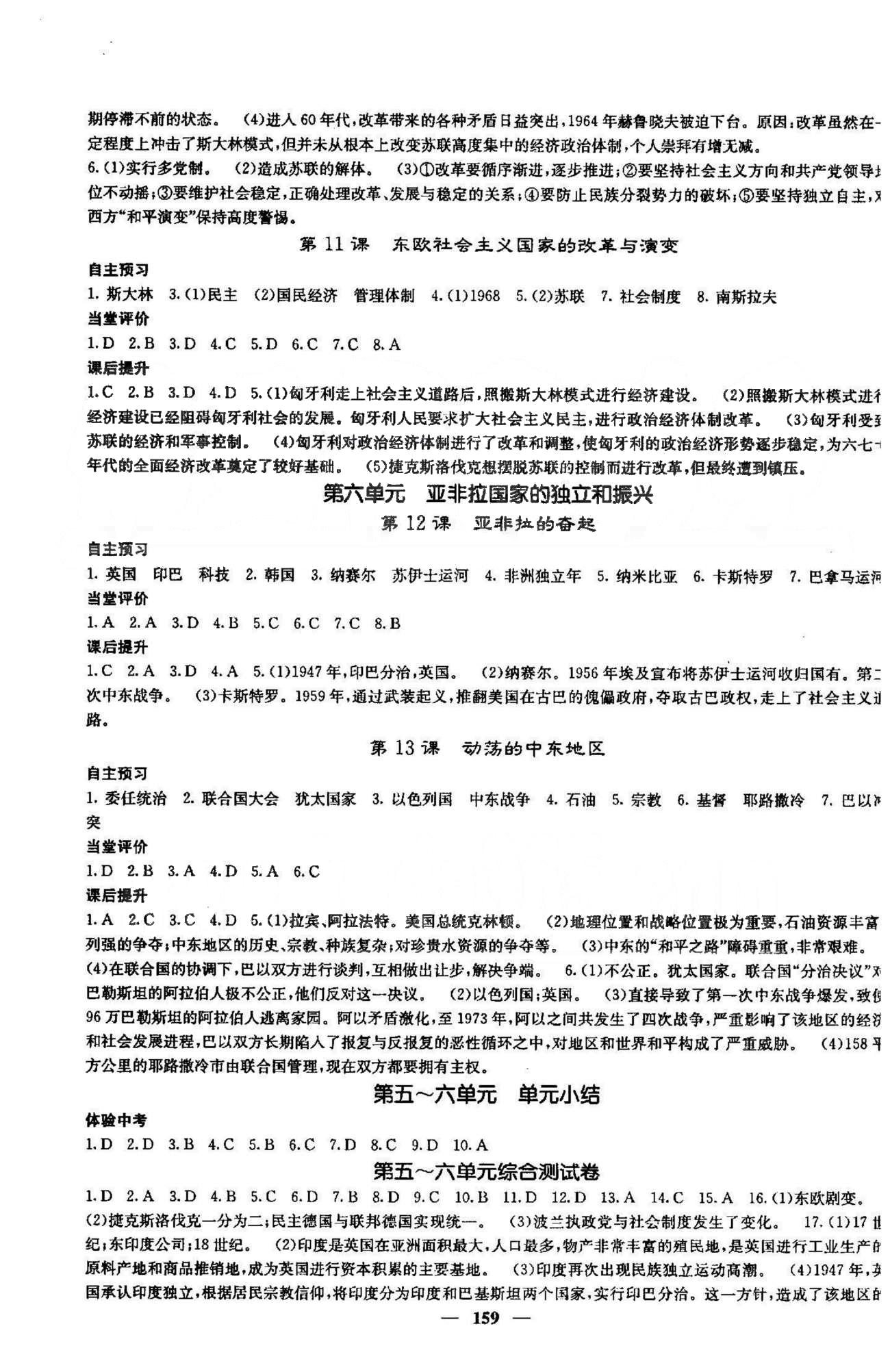 課堂內(nèi)外九年級全歷史希望出版社 9年級下冊5-6單元 [2]