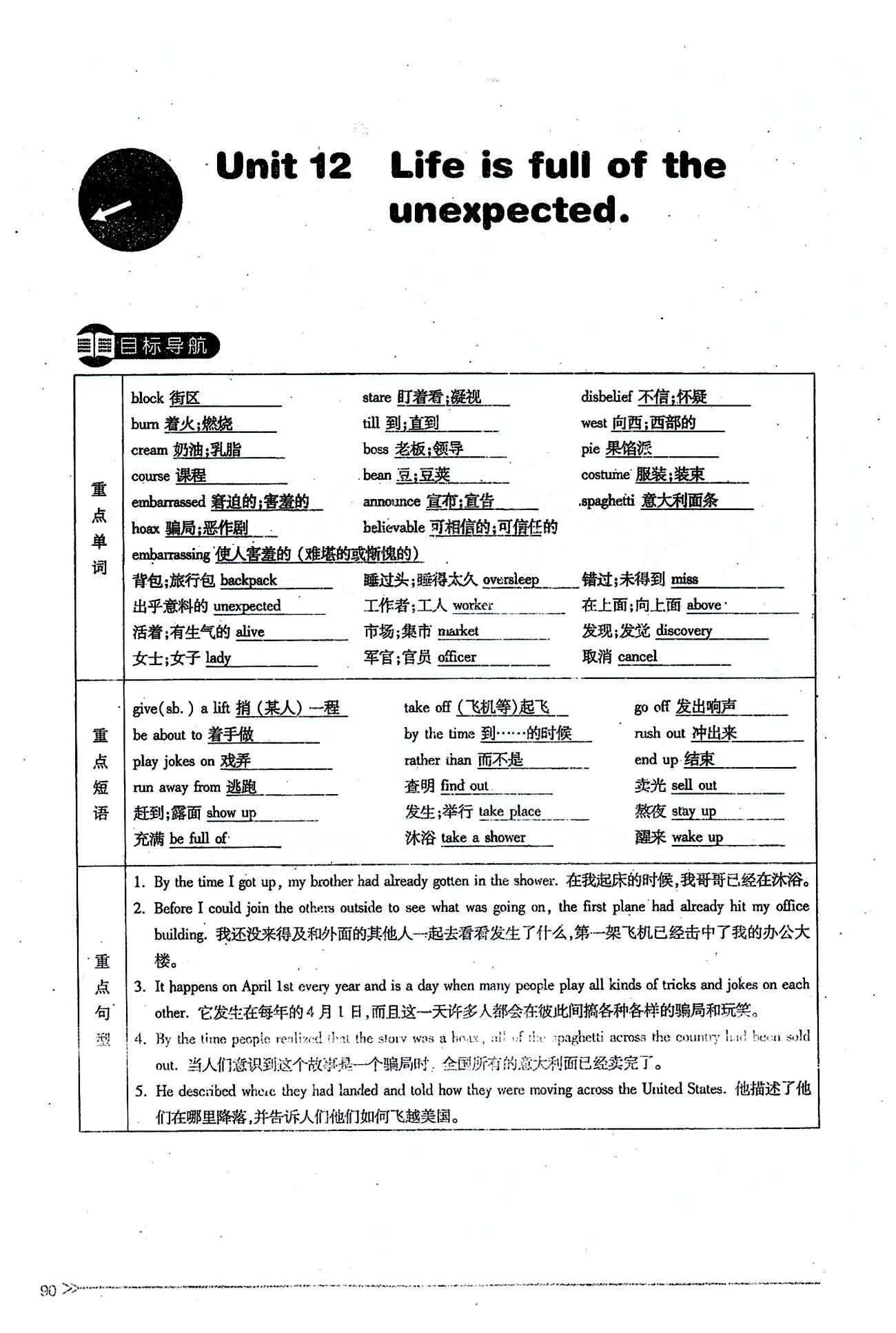 一課一練創(chuàng)新練習(xí)九年級(jí)全英語江西人民出版社 Unit 12 [1]