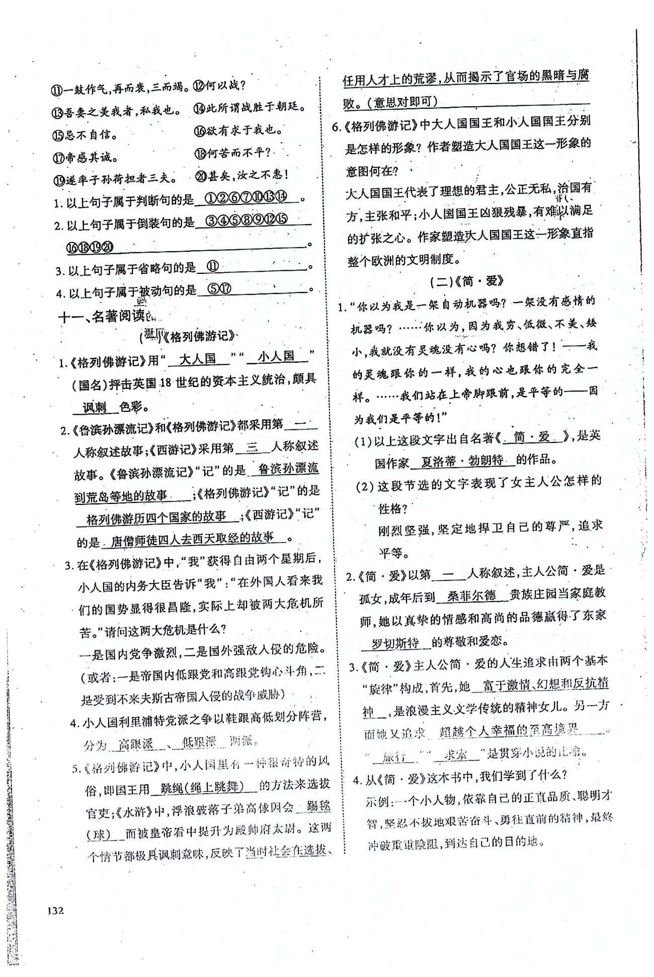 一課一練創(chuàng)新練習(xí)九年級(jí)全語文江西人民出版社 下冊(cè)基礎(chǔ)知識(shí)復(fù)習(xí) [8]