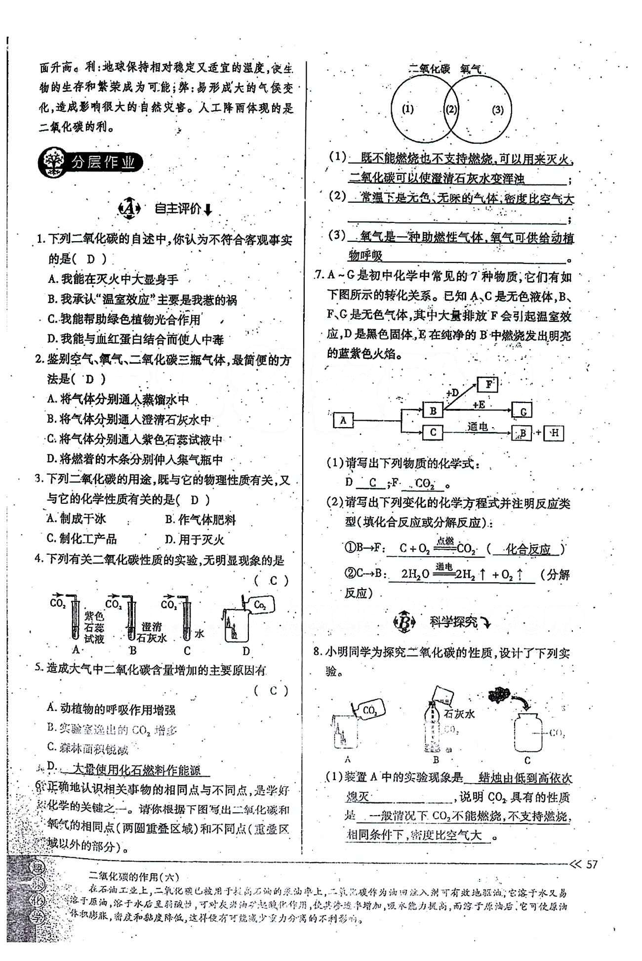 一課一練創(chuàng)新練習九年級全化學江西人民出版社 第六單元 [8]