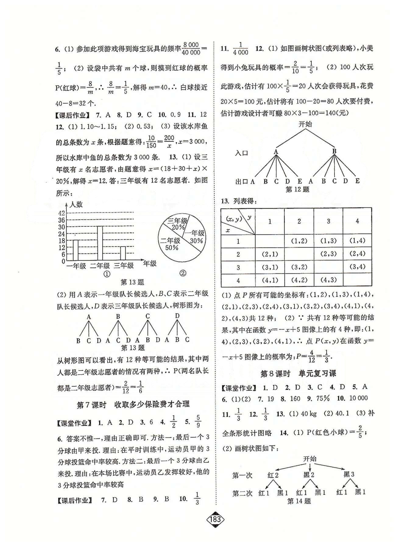 輕松作業(yè)本九年級(jí)下數(shù)學(xué)延邊大學(xué)出版社 第8章 [4]