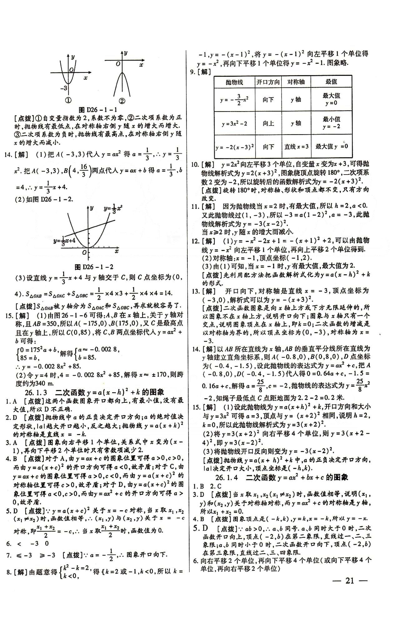 A+優(yōu)化作業(yè)本九年級(jí)下數(shù)學(xué)河北科學(xué)技術(shù)出版社 第二十六章　反比例函數(shù) [2]