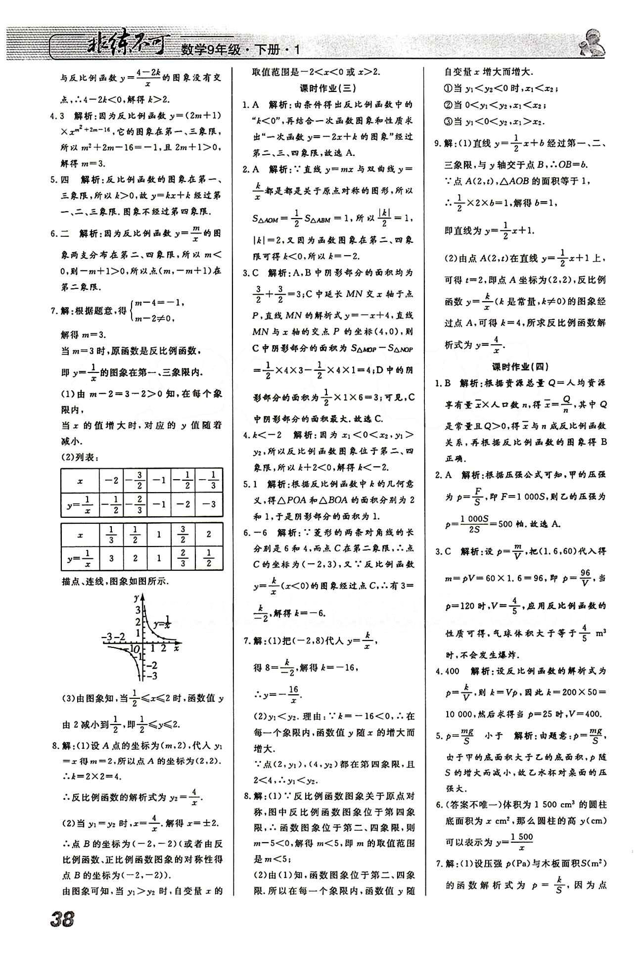 2015 課堂導(dǎo)學(xué) 課時作業(yè) 非練不可九年級下數(shù)學(xué)寧波出版社 課時作業(yè) [2]