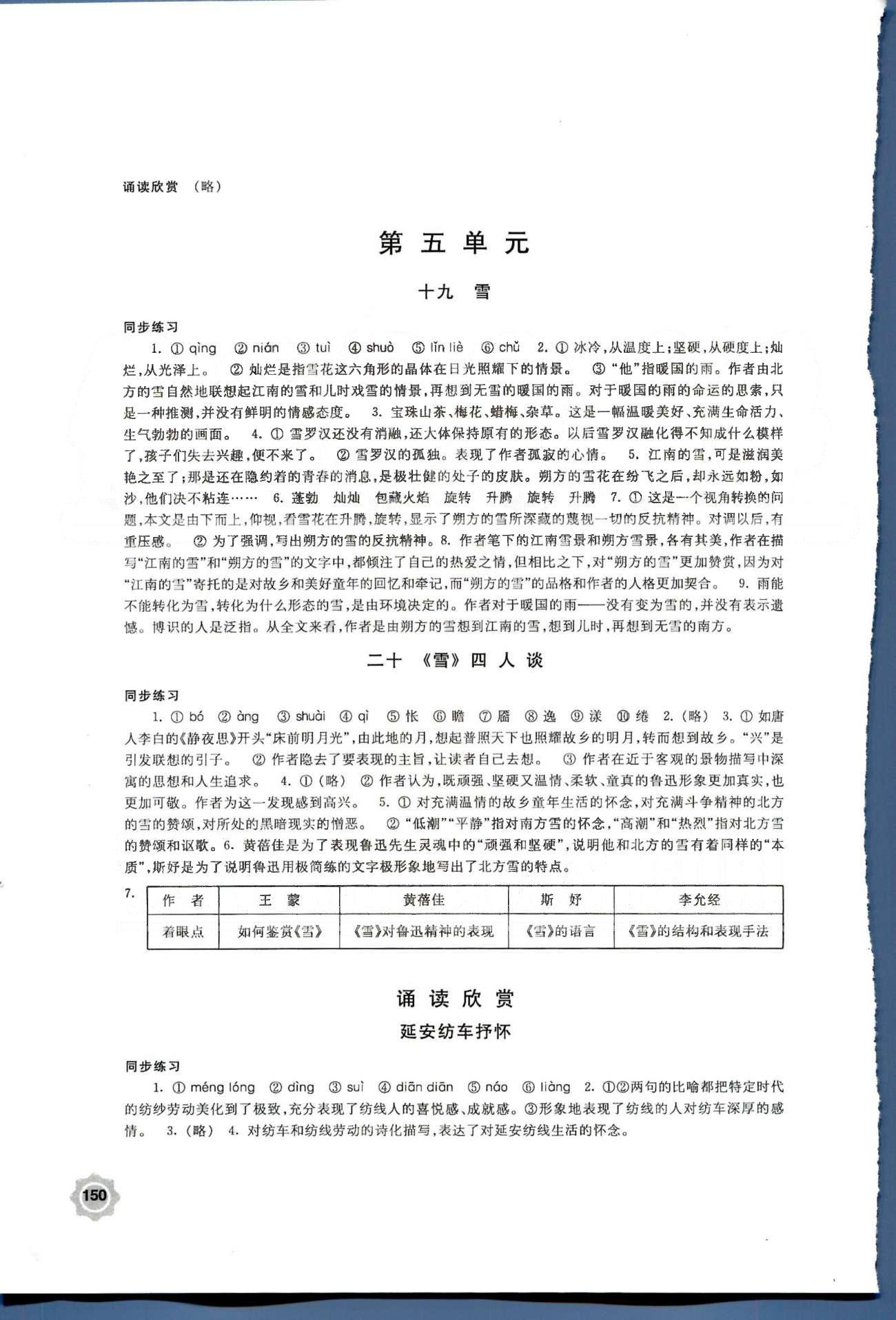 學(xué)習(xí)與評價(jià) 蘇教版九年級下語文江蘇鳳凰教育出版社 誦讀欣賞、單元綜合評價(jià) [1]