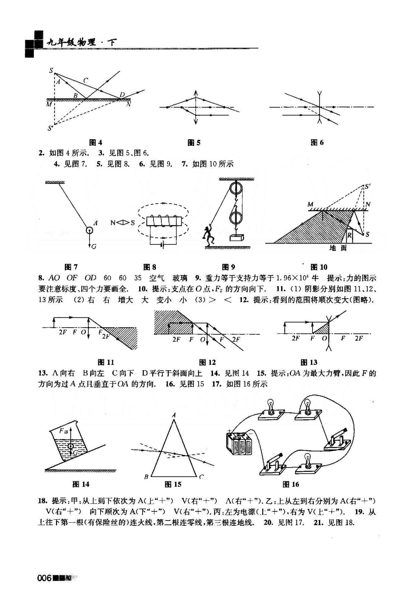 新编金3练 苏教版九年级下物理东南大学出版社 专题复习1-5 [3]