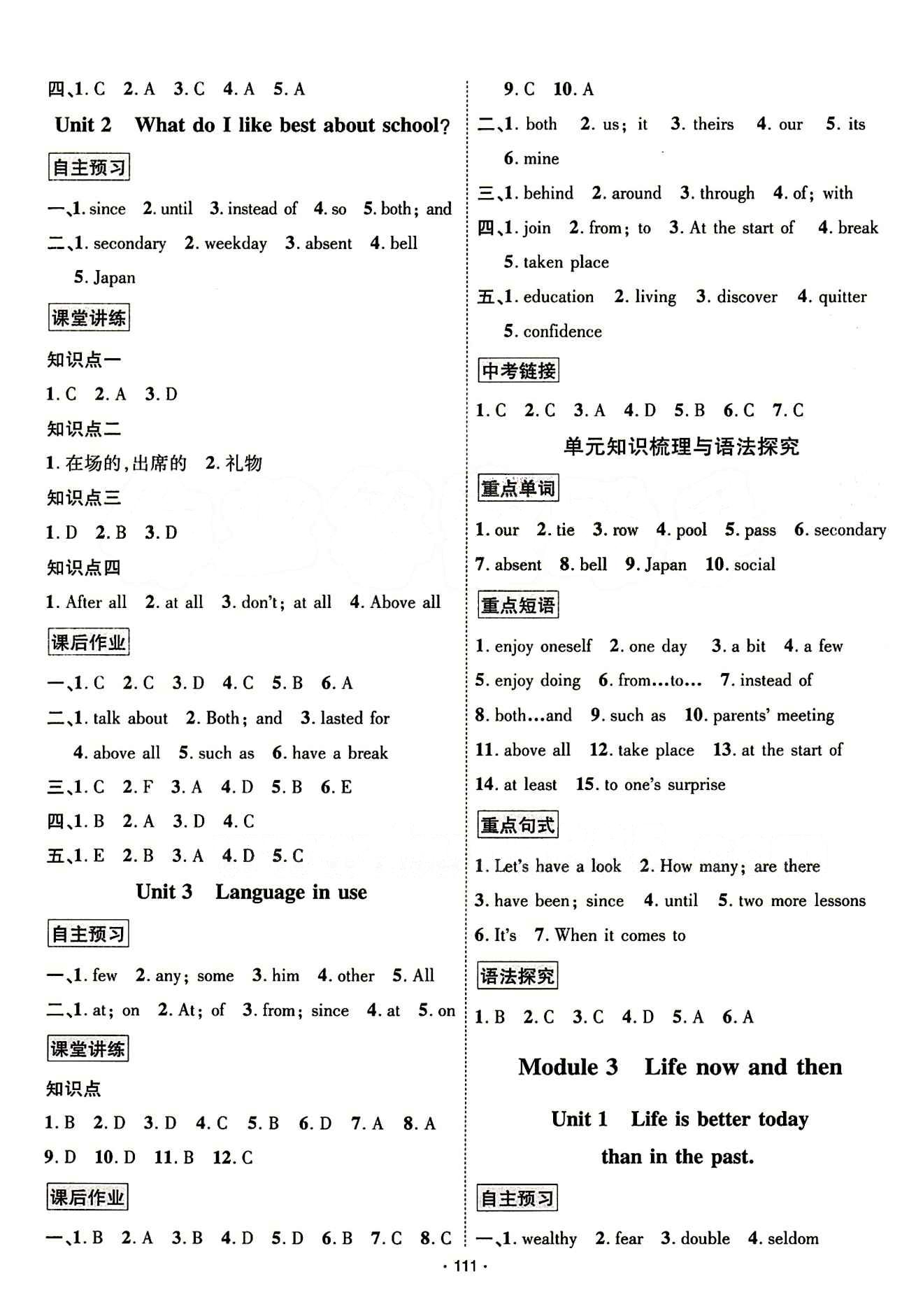 2015年 名師名題九年級(jí)下英語(yǔ)海南出版社 Module 2 [2]