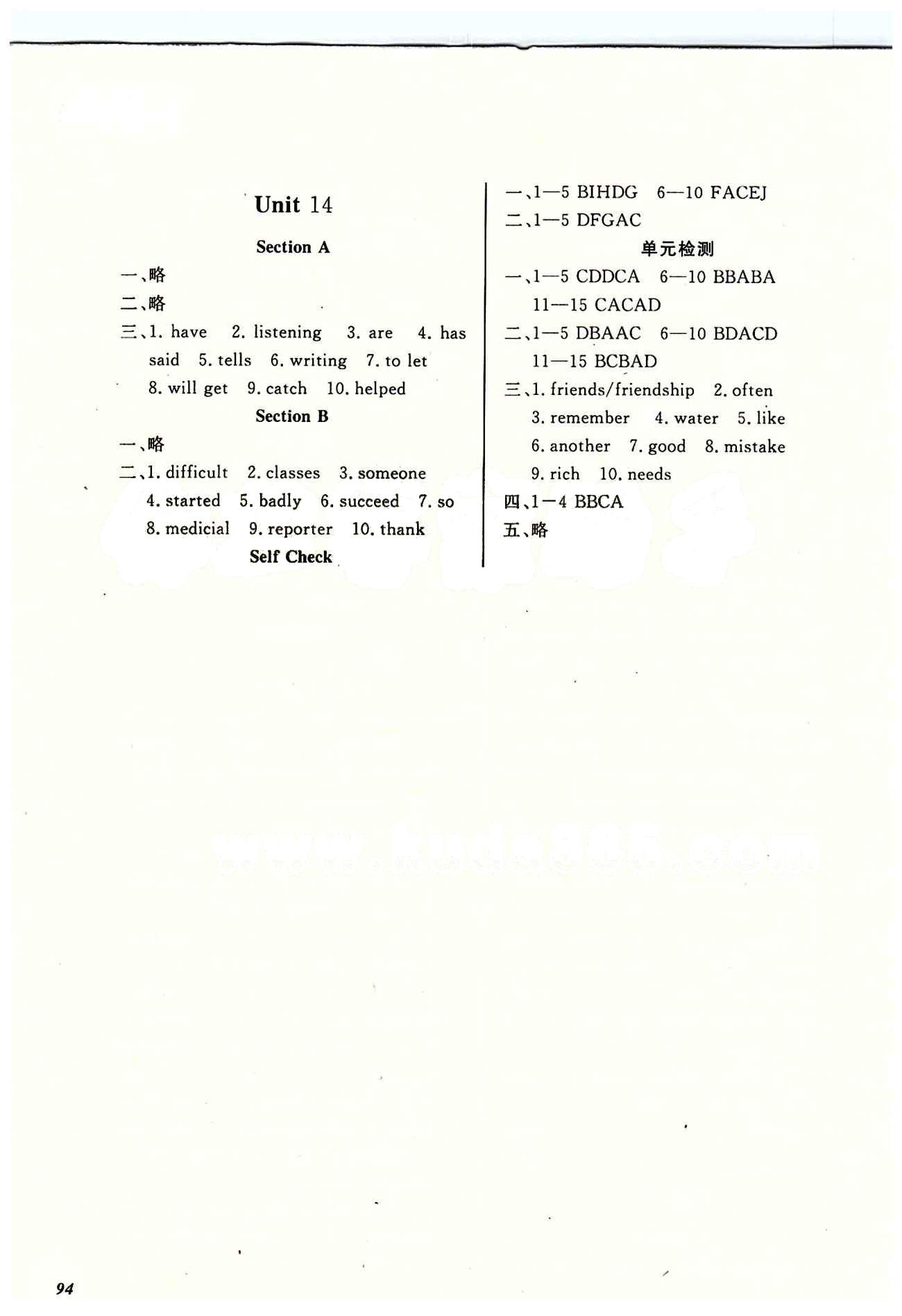 2014 英語作業(yè)本九年級(jí)下江西教育出版社 Unit14 [1]