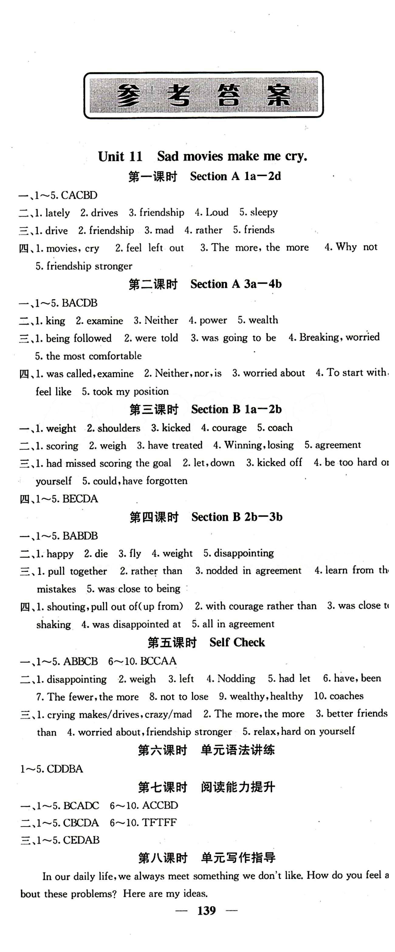 2015春 课堂点睛 点准点透点精九年级下英语希望出版社 Unit11 [1]