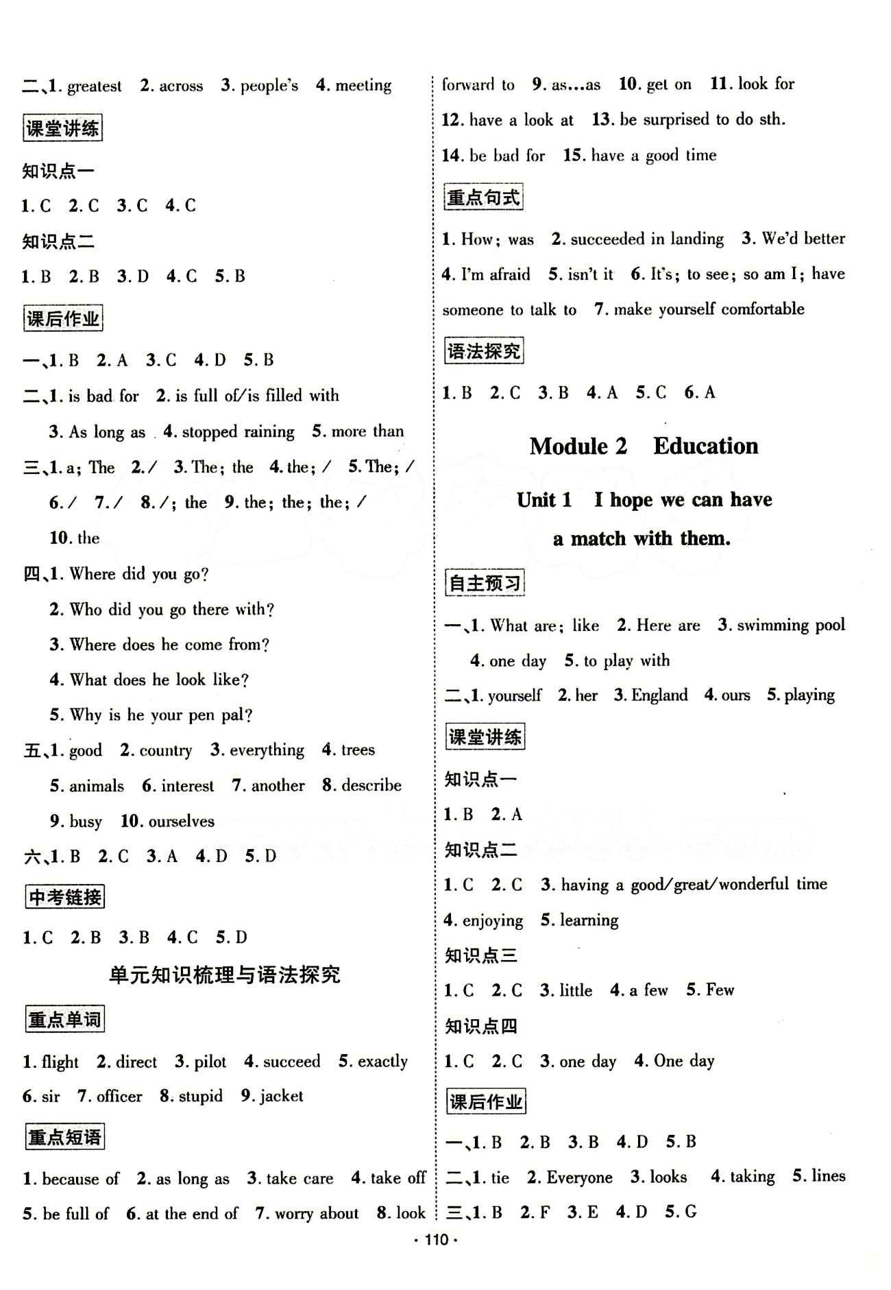 2015年 名师名题九年级下英语海南出版社&nbsp;Module 2 [1]