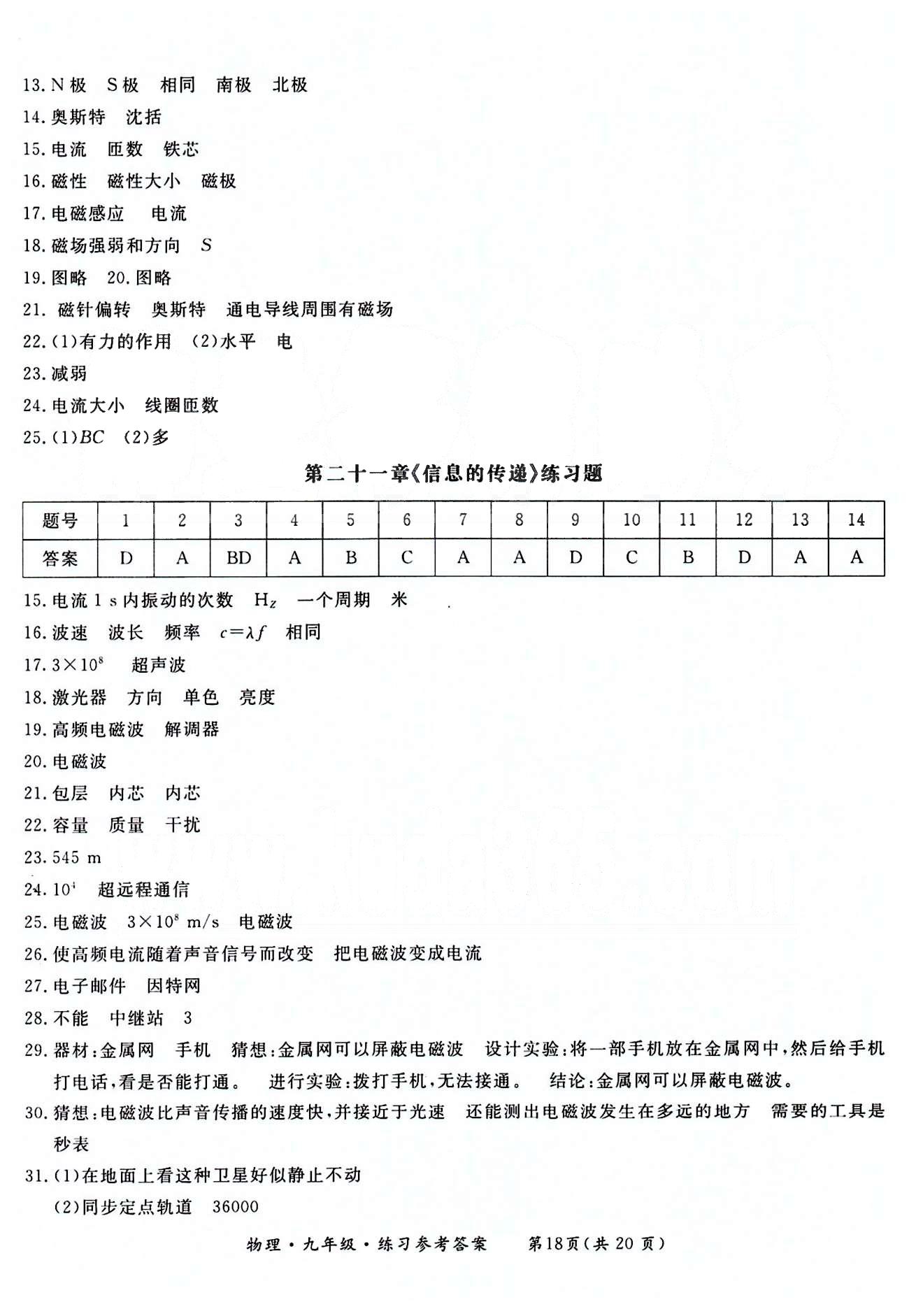 形成性練習(xí)與檢測(cè)九年級(jí)下物理東方出版社 第十八章-第二十二章 [8]