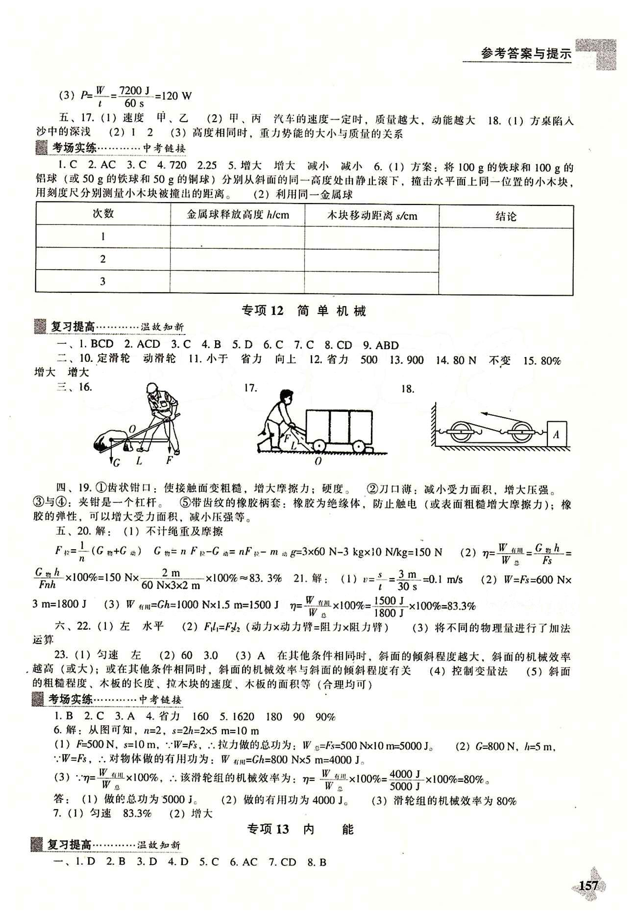 課本最新版 新課程 能力培養(yǎng)九年級下物理遼海出版社 專項訓練 [5]