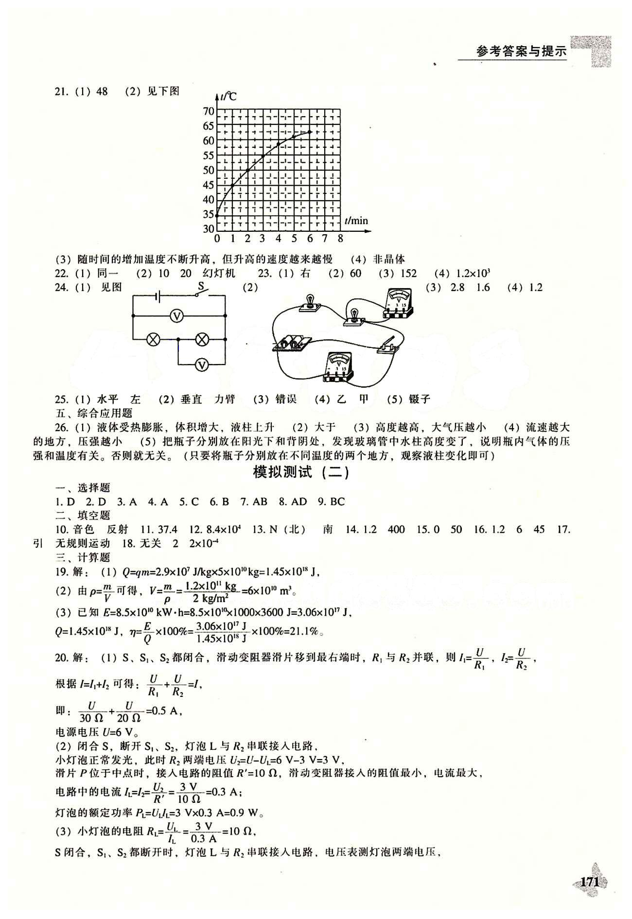 課本最新版 新課程 能力培養(yǎng)九年級(jí)下物理遼海出版社 模擬測(cè)試 [2]