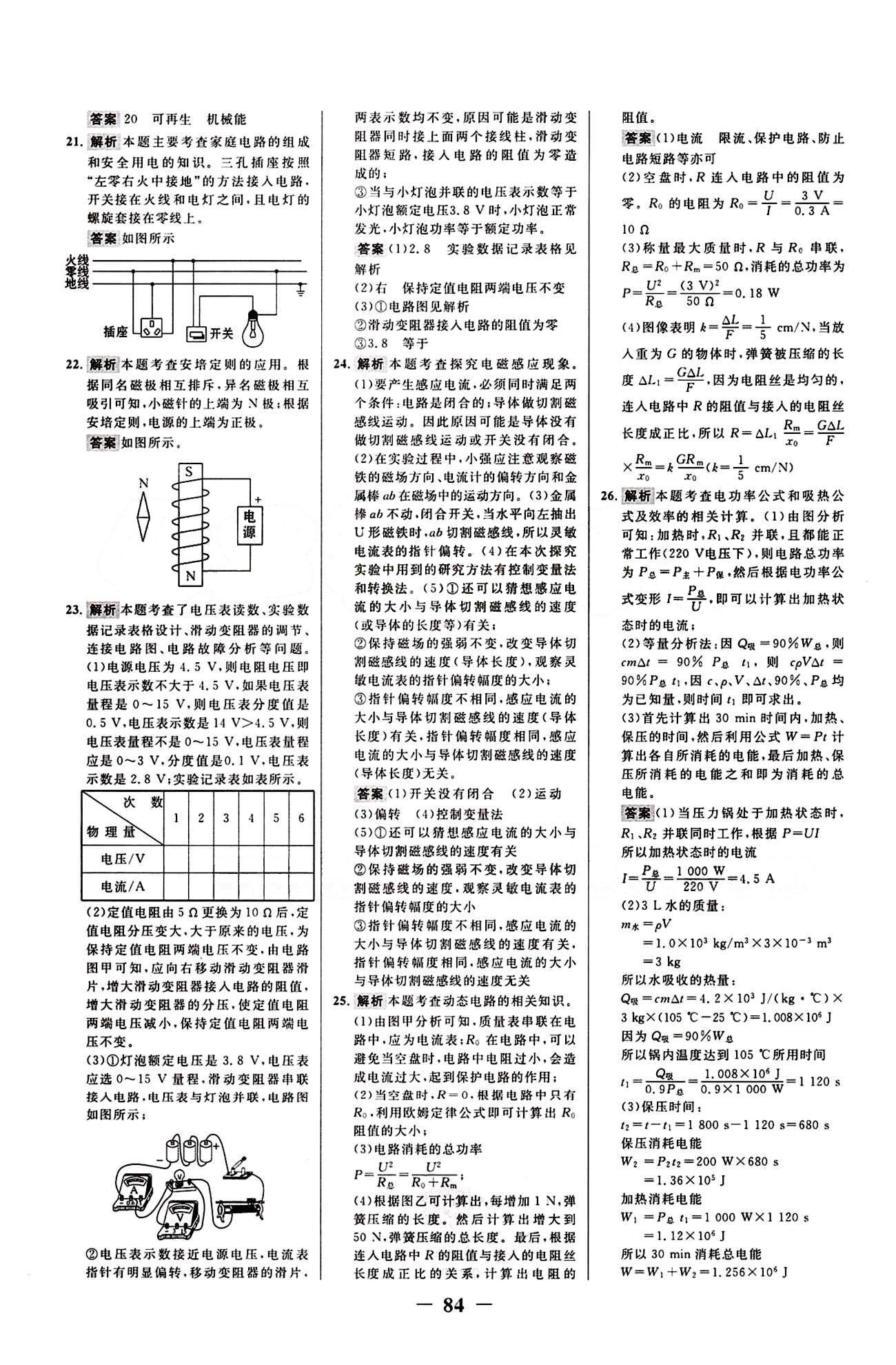 2015最新版 世紀金榜 金榜學案九年級下物理浙江科學技術出版社 期末綜合檢測 [4]