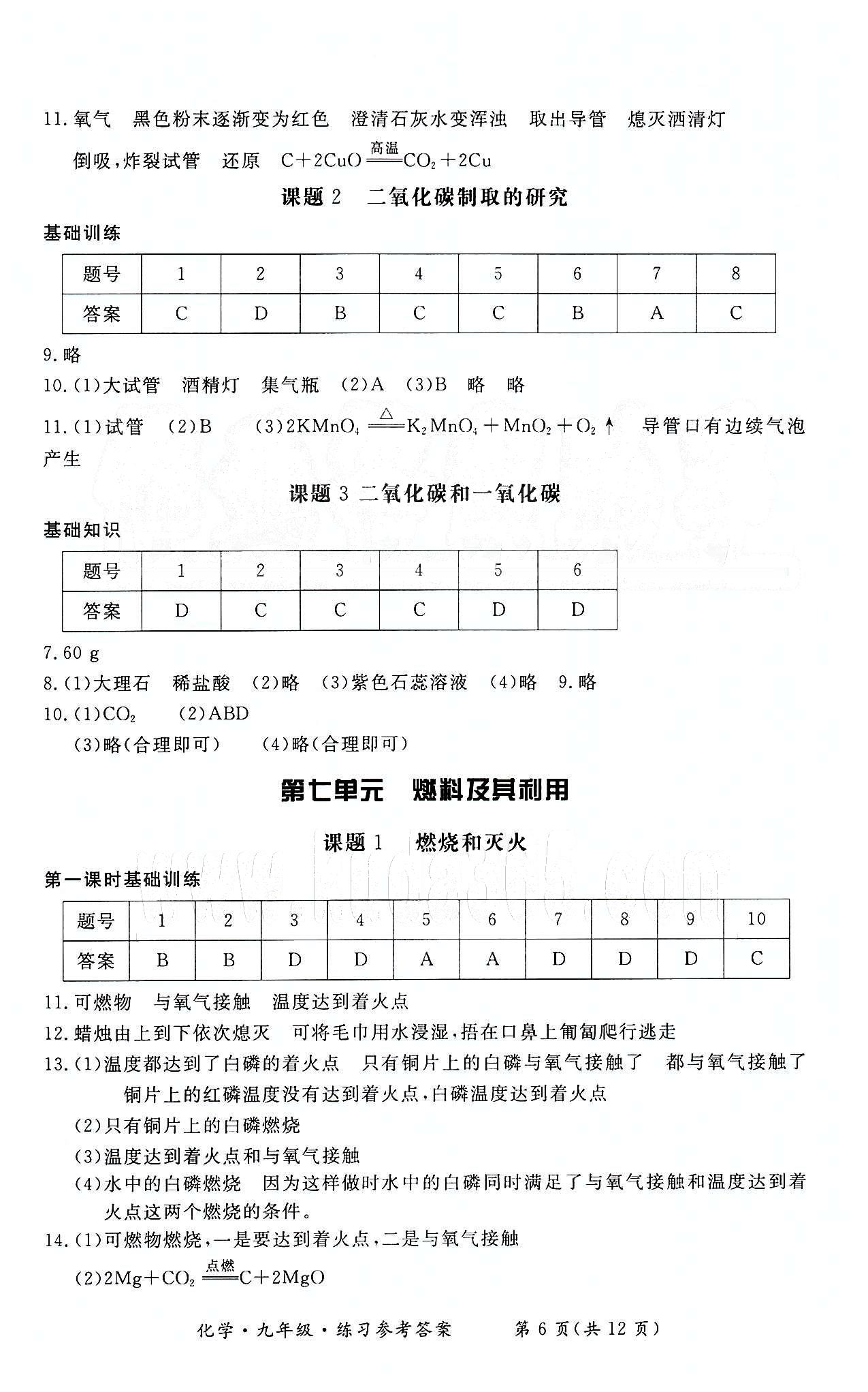 形成性練習(xí)與檢測九年級下化學(xué)東方出版社 第一單元-第十二單元 [6]