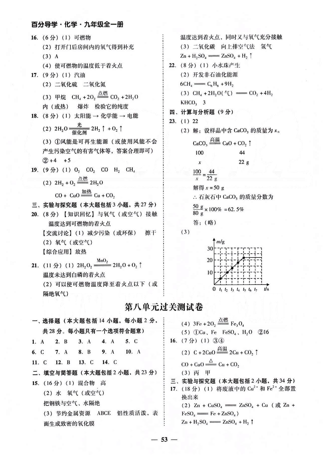 高效课堂100易百分百分导学九年级下化学南方出版传媒 过关测试卷 [5]