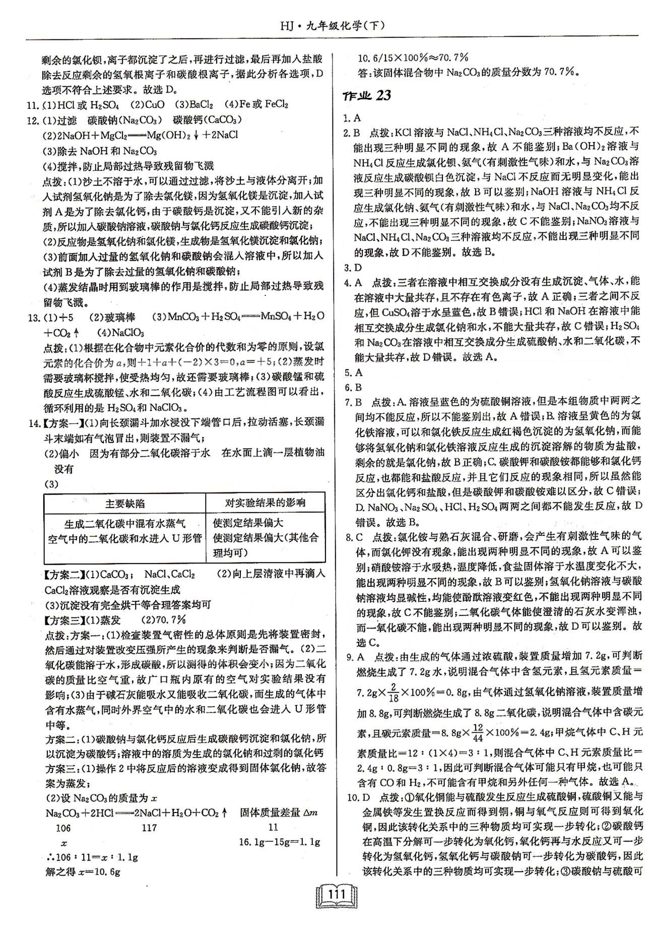 啟東系列同步篇啟東中學作業(yè)本  蘇教版九年級下化學龍門書局 中考專題訓練 作業(yè)21-作業(yè)25 [3]