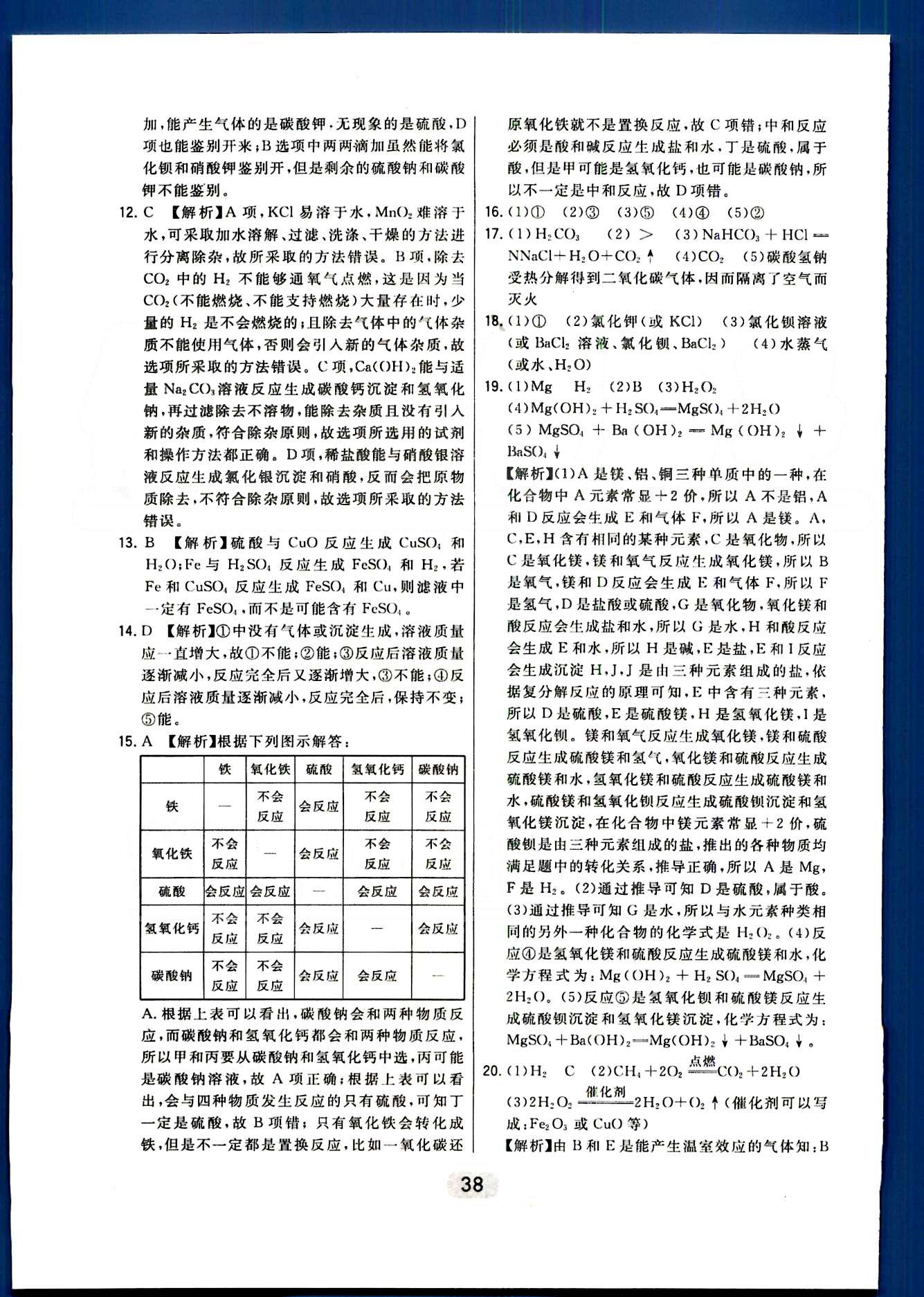 2016年北大绿卡课时同步讲练九年级下化学人教版 第十一单元　盐　化肥 [12]