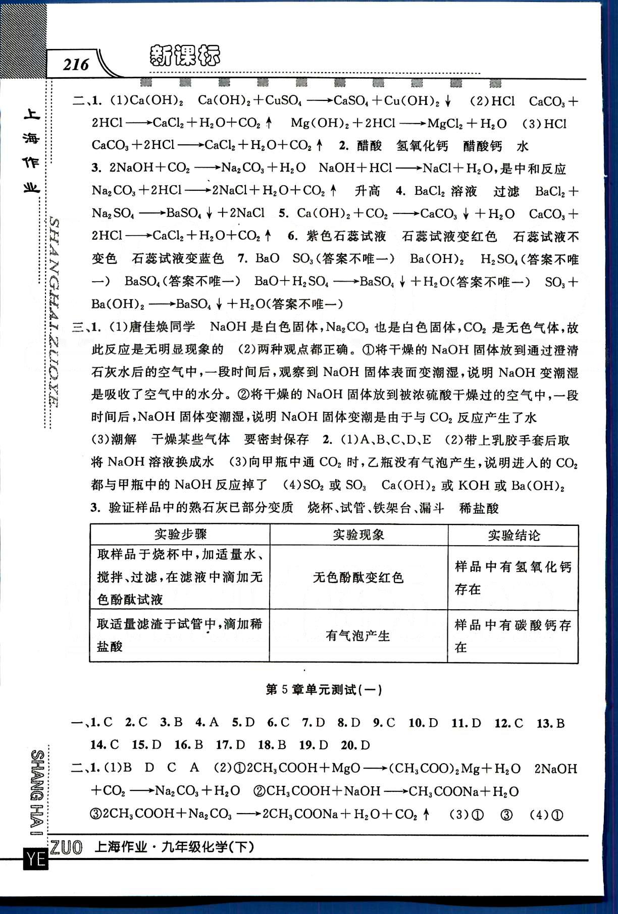 20145 鐘書金牌 上海作業(yè)九年級下化學上海大學出版社 第五章 [4]