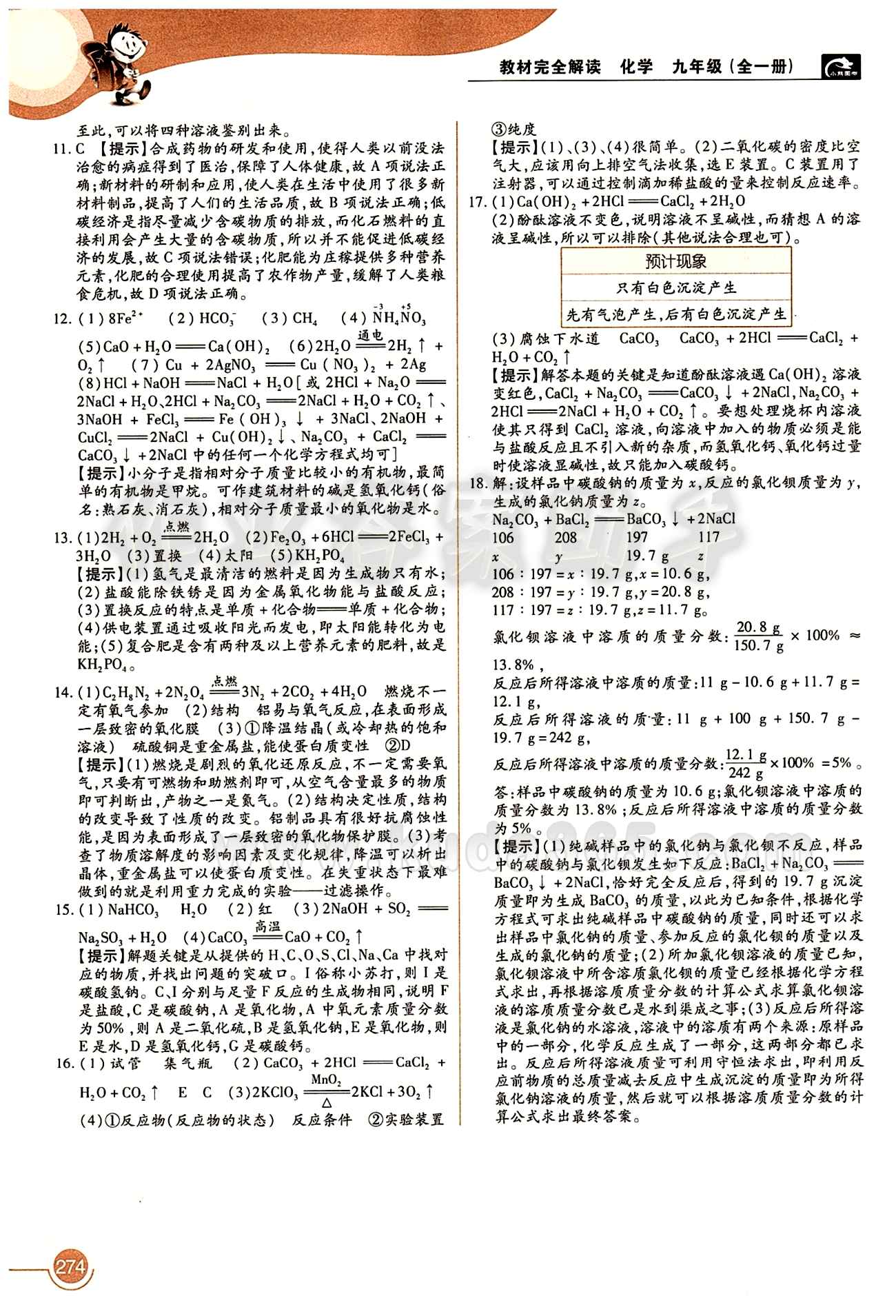 教材完全解读 王后雄学案九年级下化学中国青年出版社 第十二单元　化学与生活 [3]