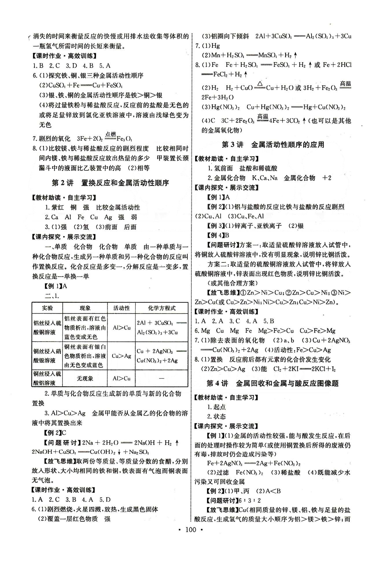 2015年能力培养与测试九年级化学下册人教版 第八单元　金属和金属材料 [2]