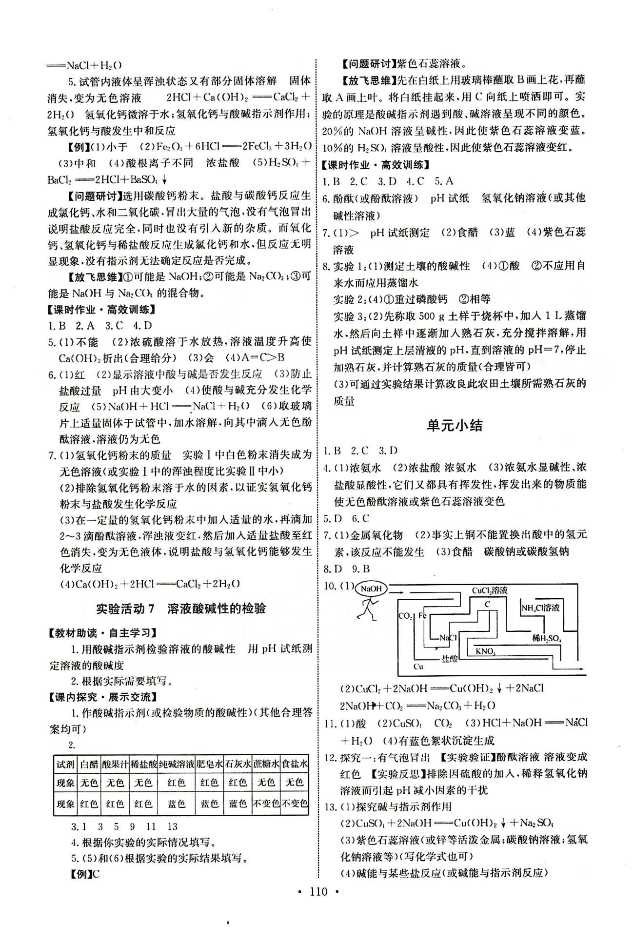 2015年能力培养与测试九年级化学下册人教版 第十单元　酸和碱 [5]