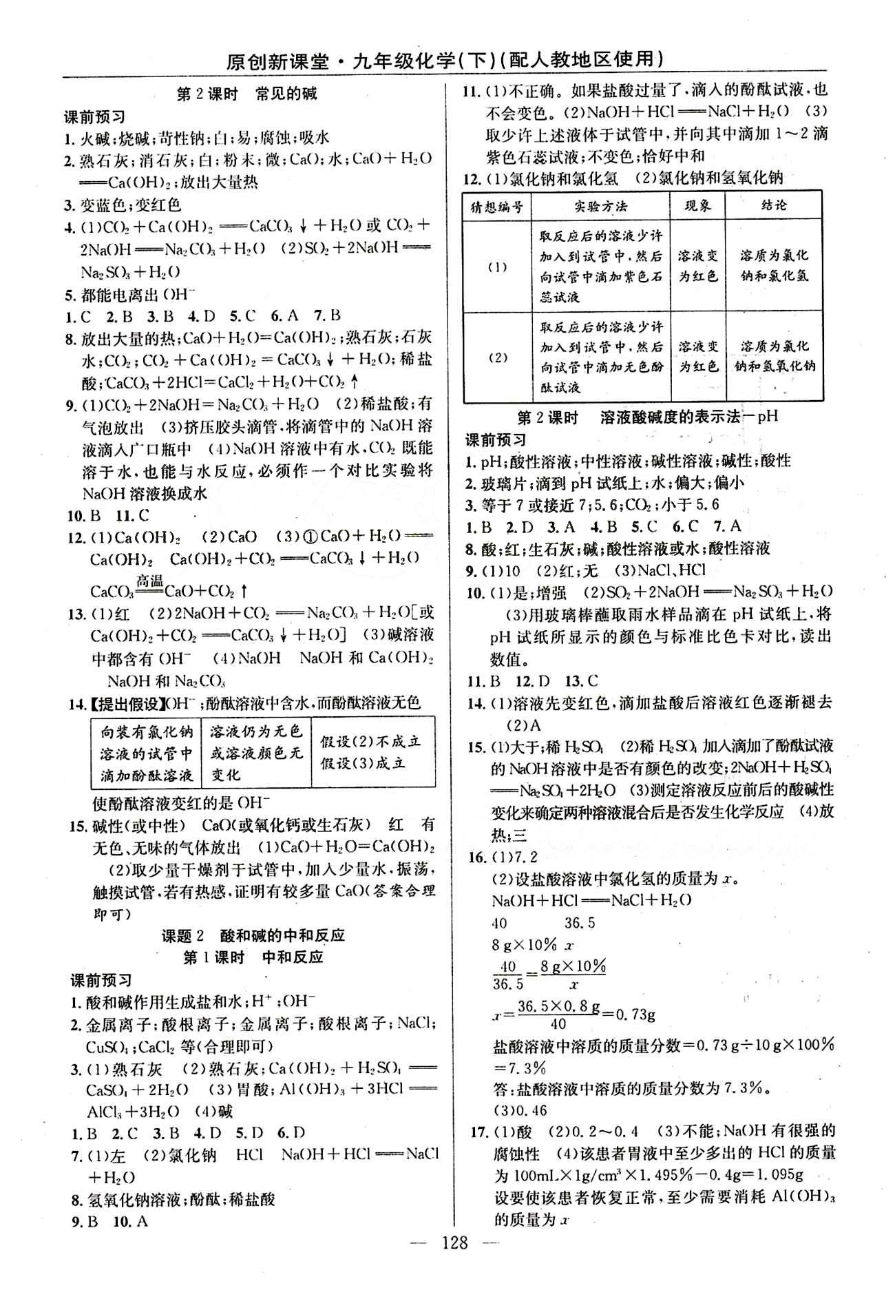 2015原創(chuàng) 新課堂九年級下化學新疆青少年出版社 第十單元　酸和堿 [2]