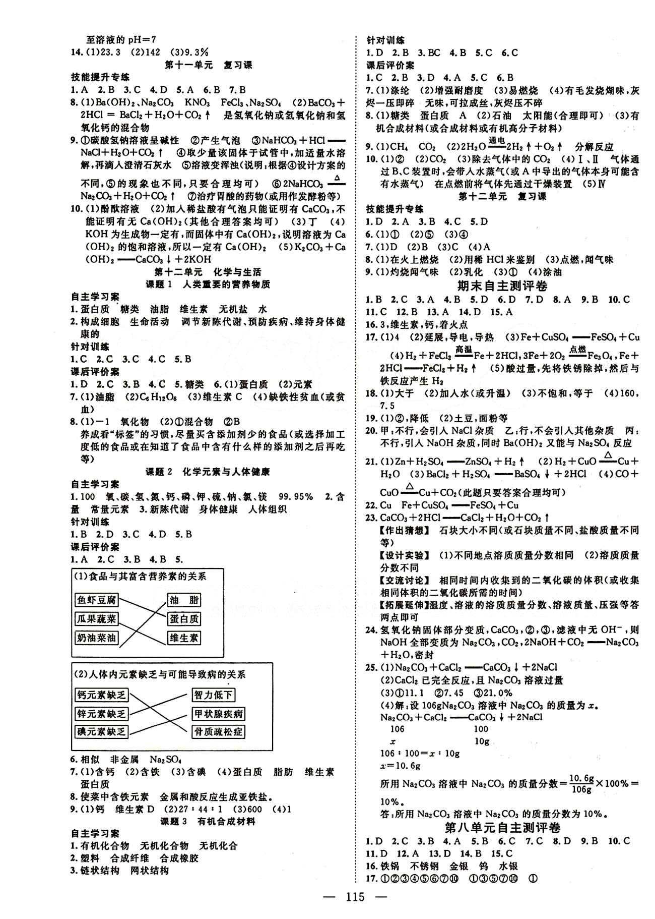 2015 名師課堂導(dǎo)學(xué)案九年級下化學(xué)測繪出版社 參考答案 [7]