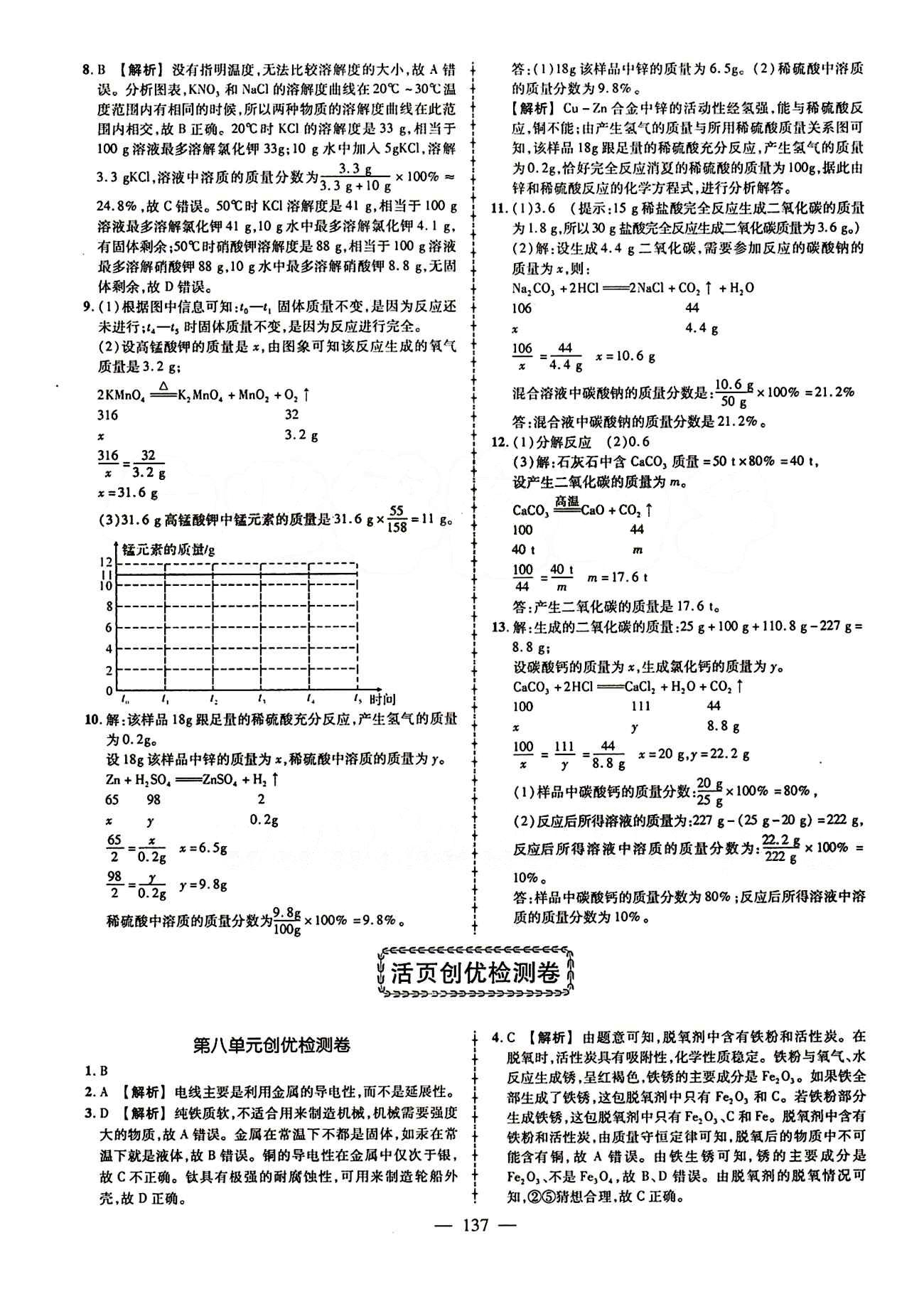 2015创优作业 导学练九年级下化学新疆人民出版社 中考专题总复习 [7]