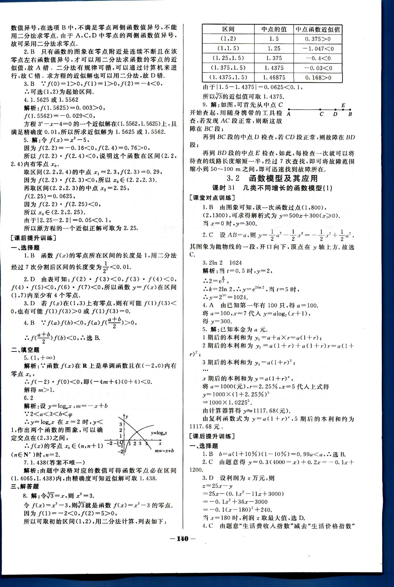 金版教程-作業(yè)與測(cè)評(píng)-數(shù)學(xué)A光明日?qǐng)?bào)出版社必修1 第三章　函數(shù)的應(yīng)用 [2]