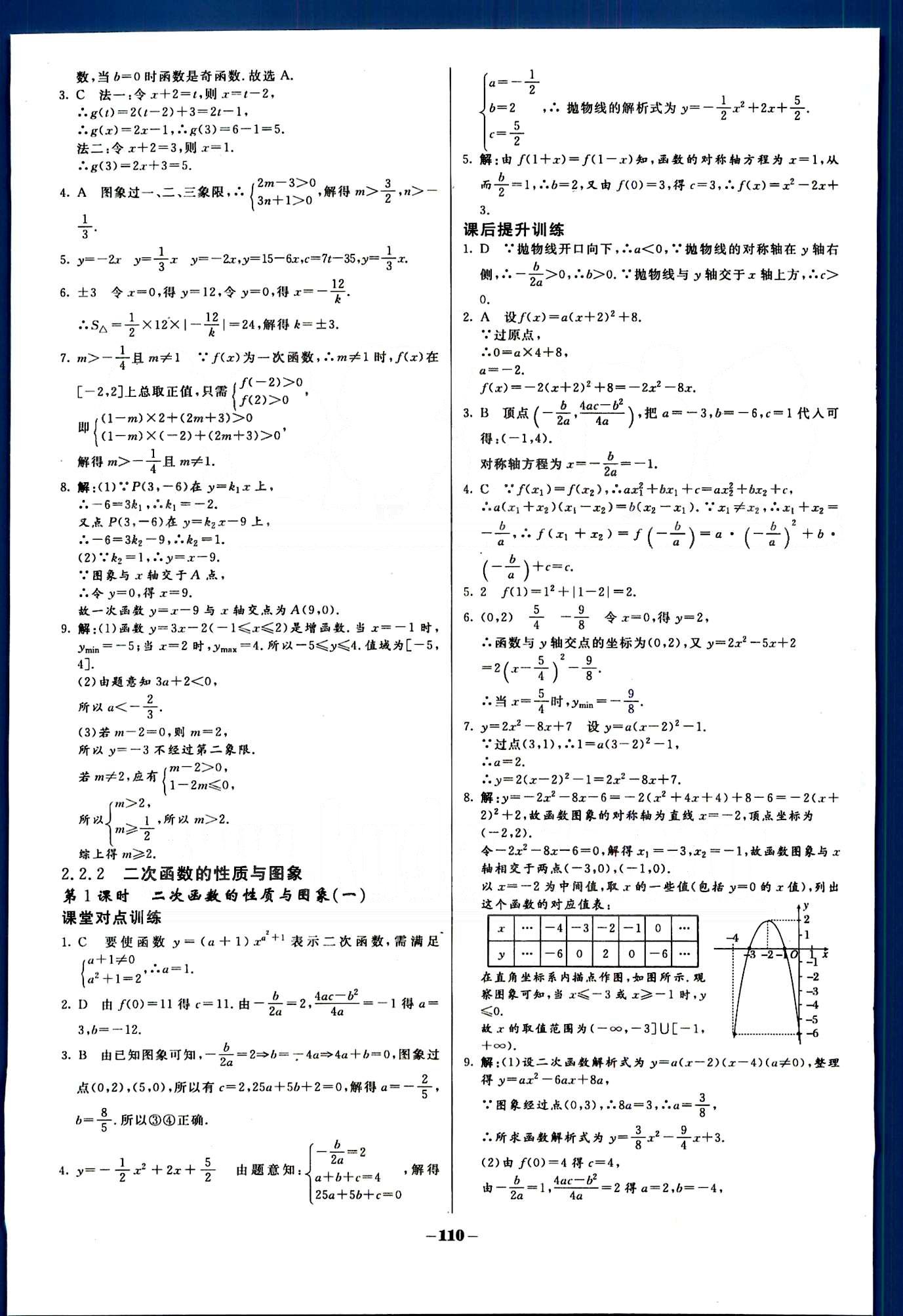 金版教程-作業(yè)與測評-數學B光明日報出版社必修1 第二章　函數 [7]