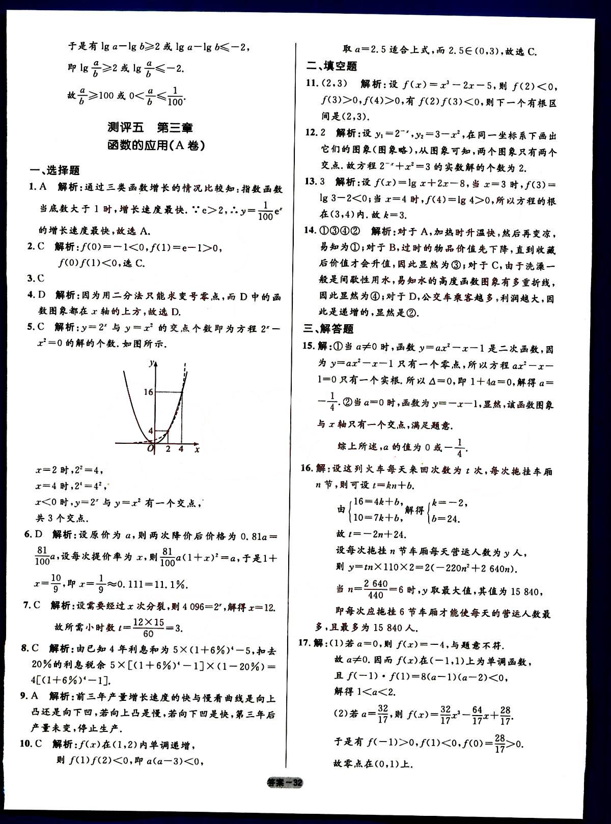 高中同步測控-優(yōu)化訓練-單元評測-數(shù)學A-必修1人民教育出版社 第2部分 [1]