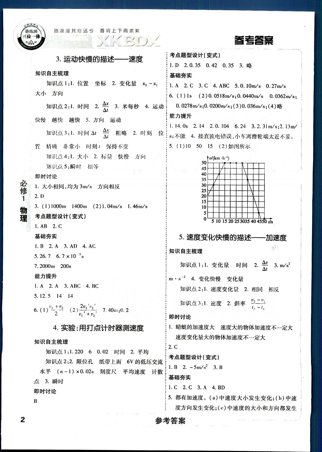 成才之路-高中新課程學(xué)習(xí)指導(dǎo)物理中國和平出版社必修1 第一章-第二章 [2]