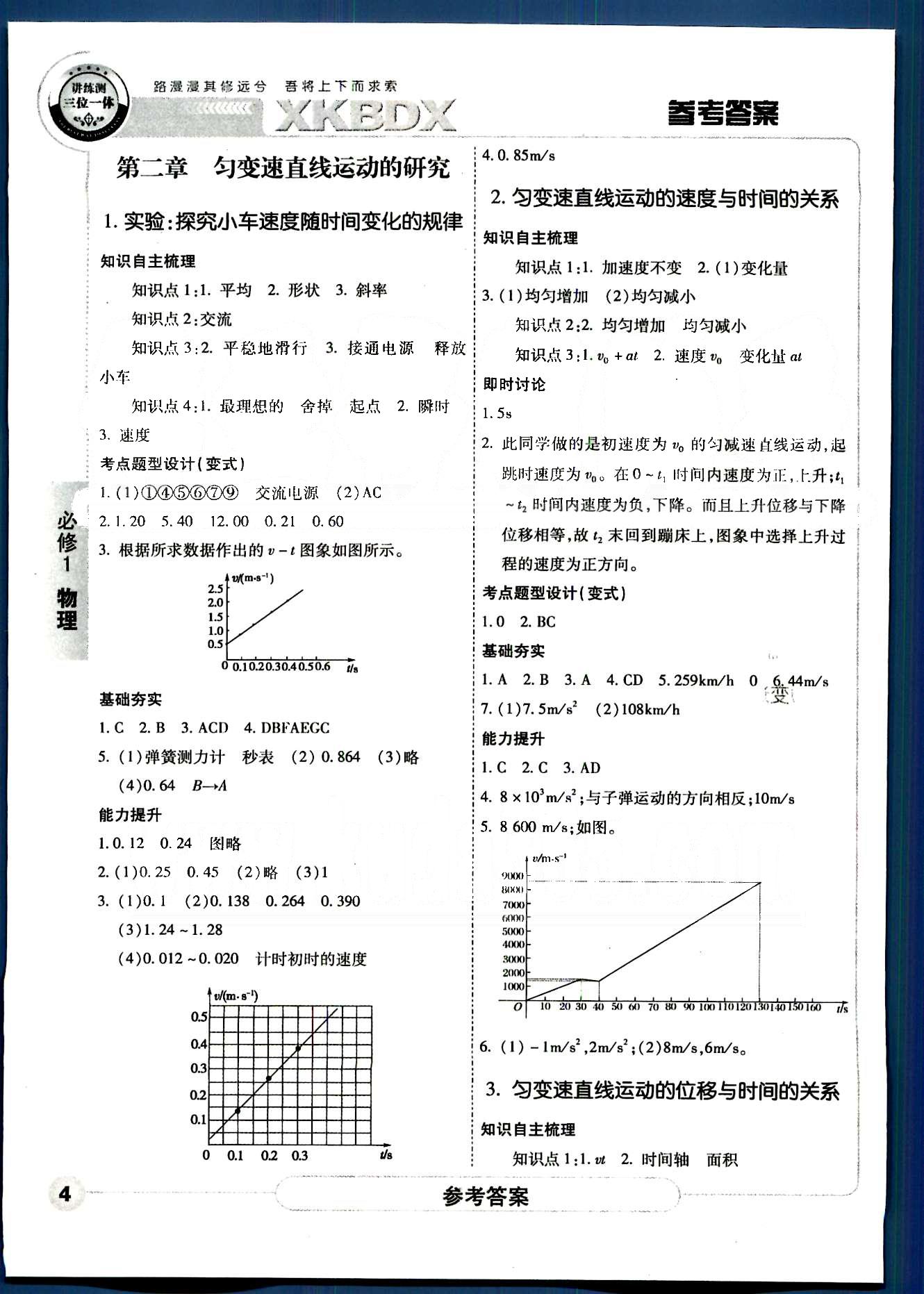 成才之路-高中新課程學(xué)習(xí)指導(dǎo)物理中國和平出版社必修1 第一章-第二章 [4]