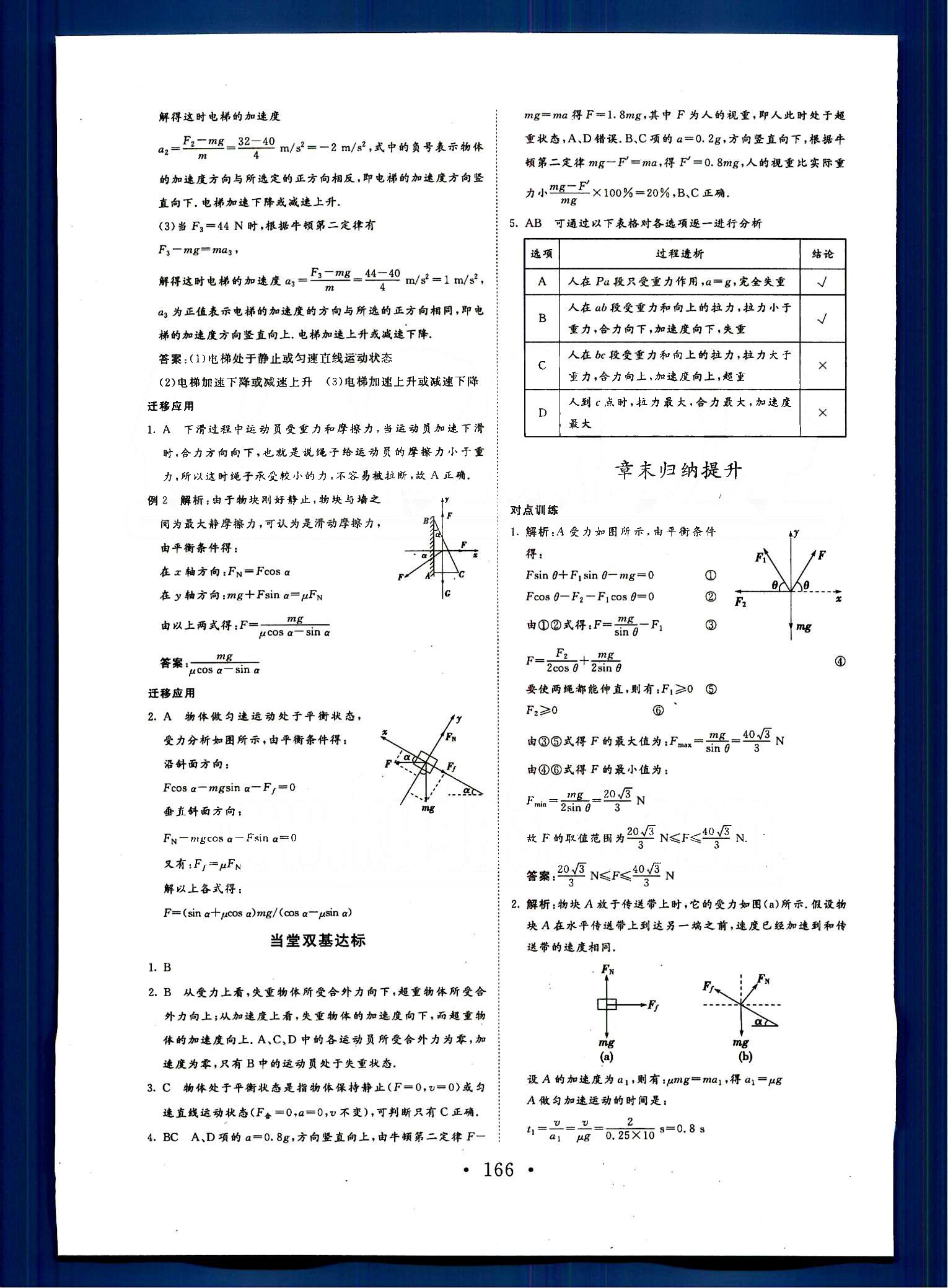 高效學(xué)案-學(xué)業(yè)質(zhì)量模塊測評物理甘肅教育出版社必修1 第三章-第四章 [11]