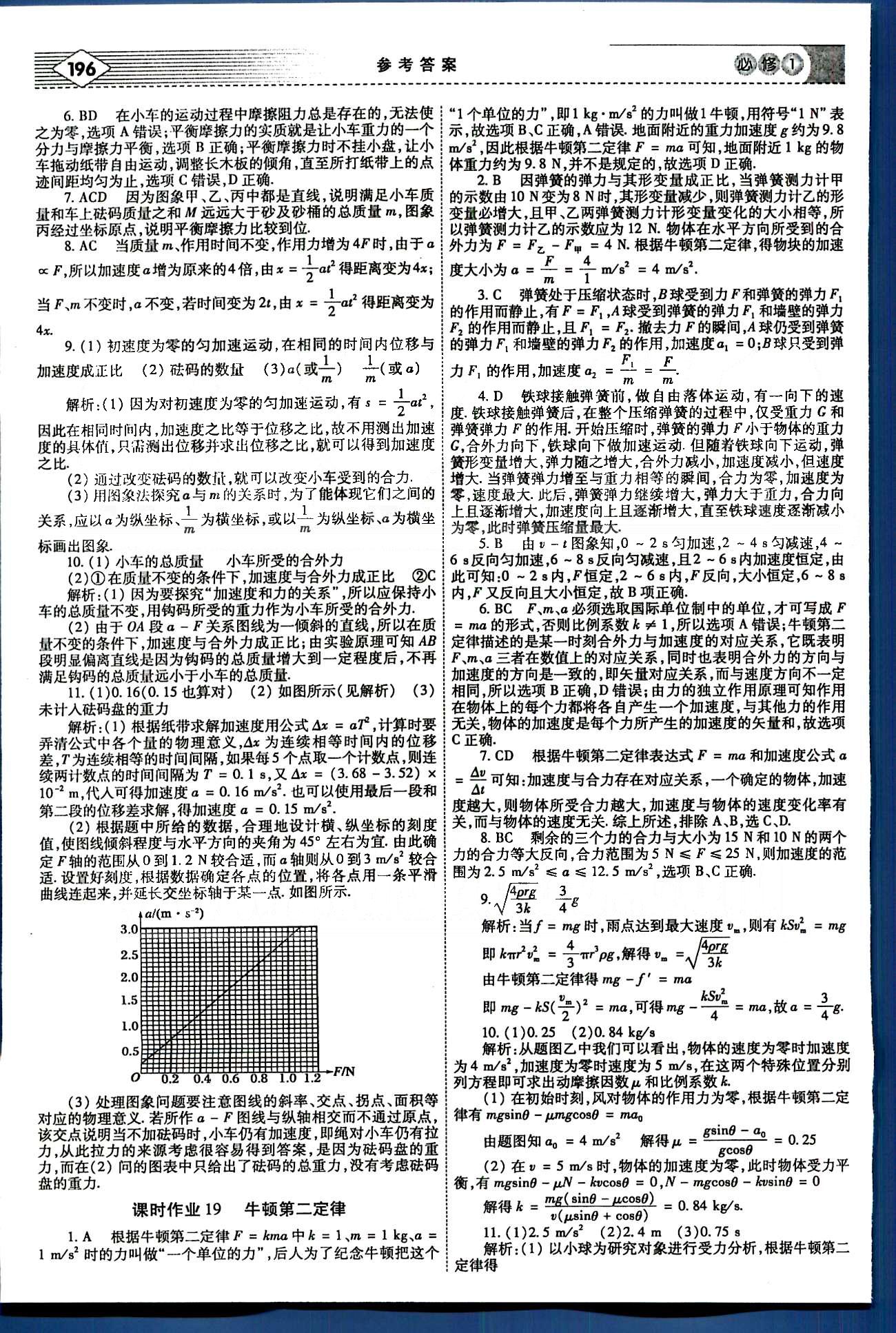 红对勾-讲与练物理内蒙古大学出版社必修1 课时作业 [11]