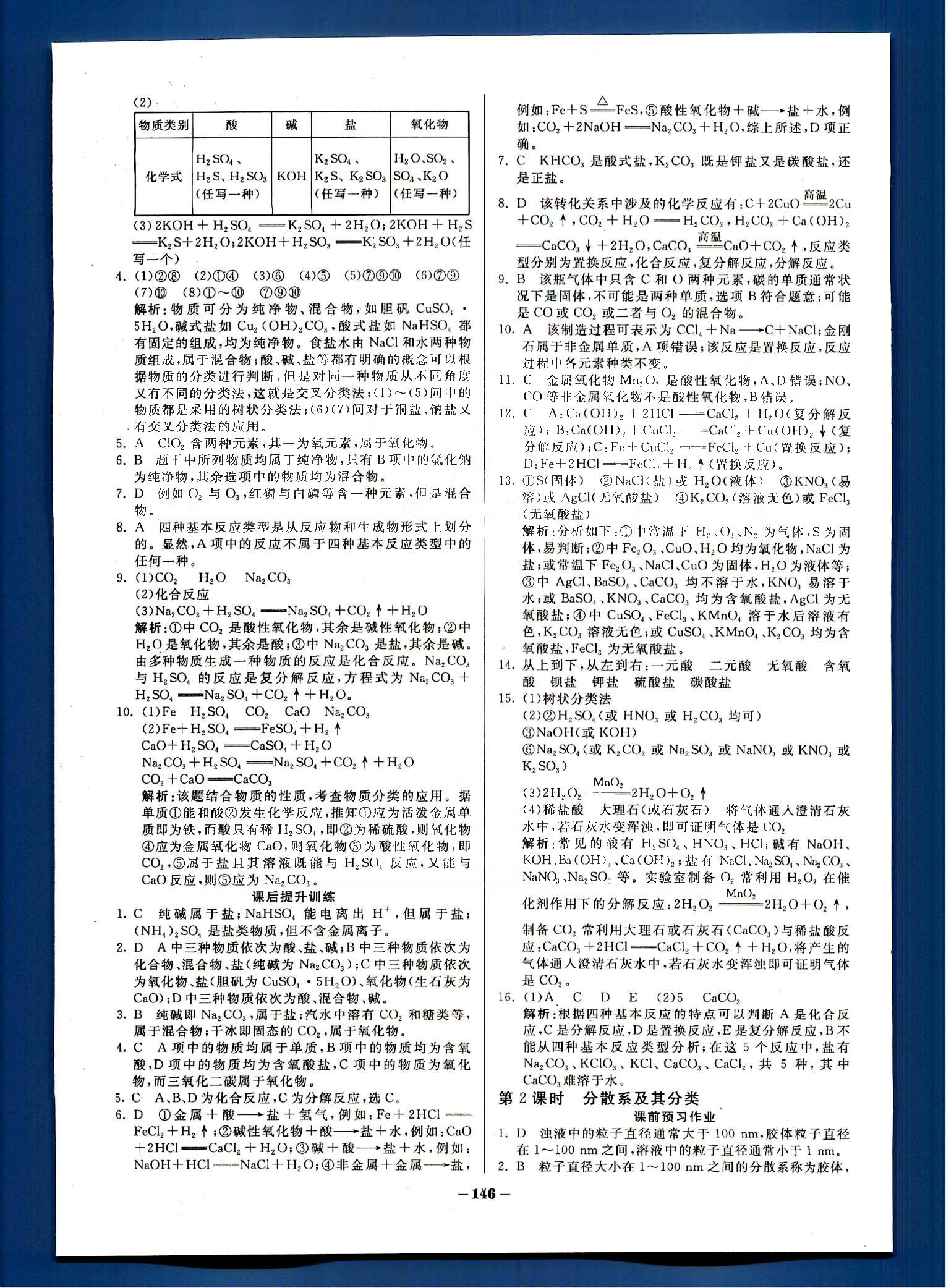 金版教程-作業(yè)與測評化學光明日報出版社必修1 第二章　化學物質及其變化 [2]