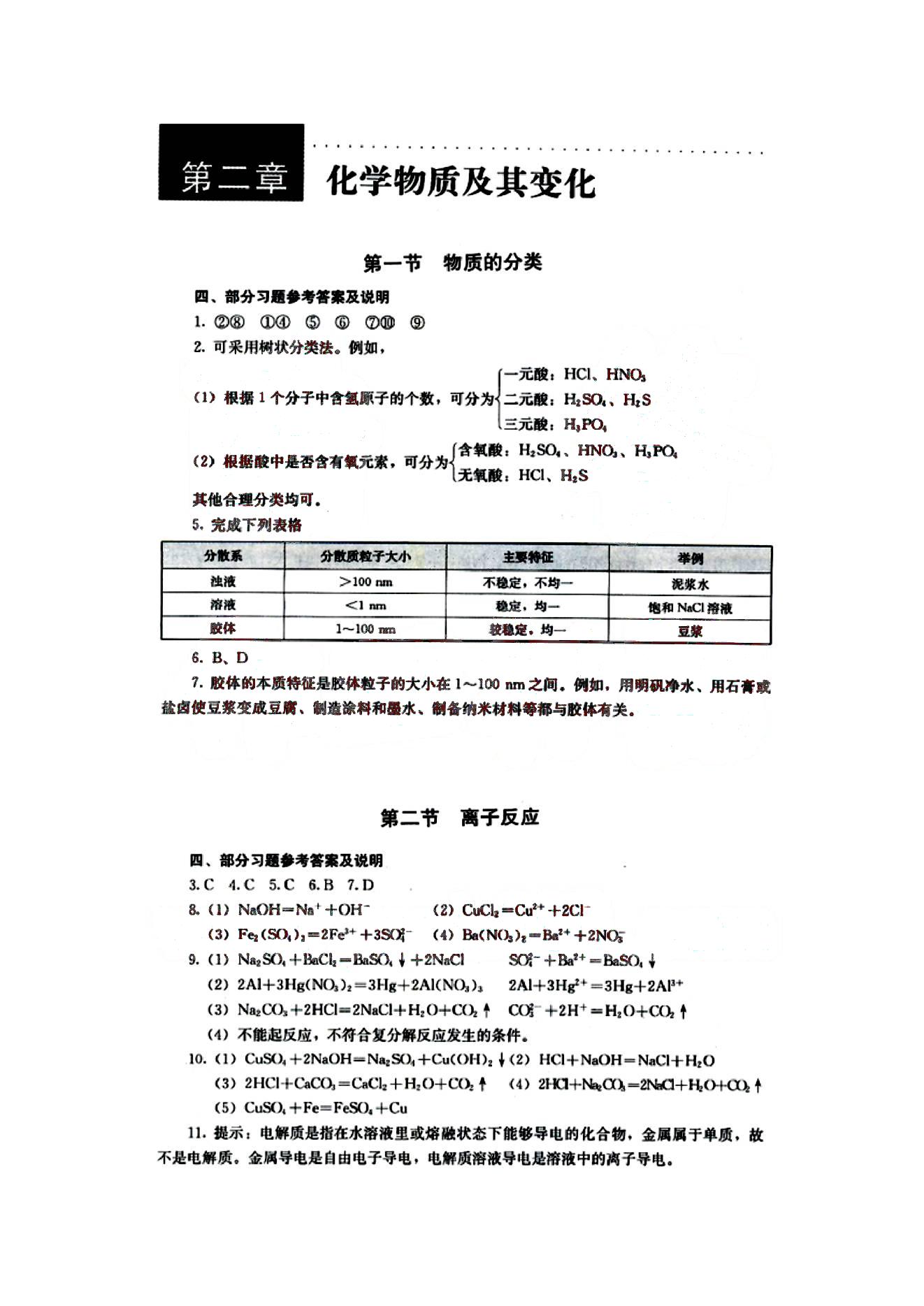 課本高中化學(xué) 必修1 人教版人民教育出版社 第1部分 [2]