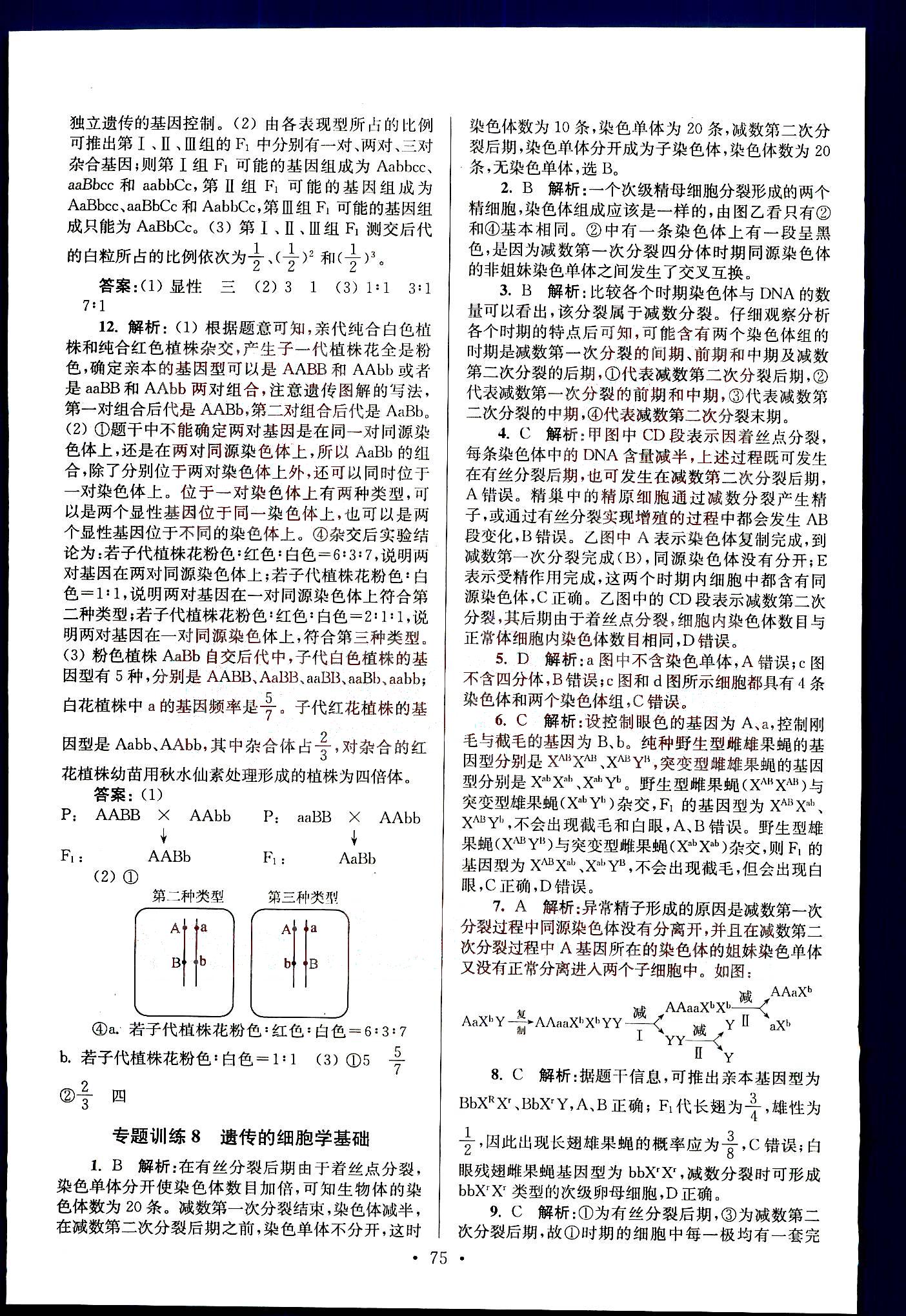 小題狂做-高考生物-強(qiáng)化篇南京大學(xué)出版社 第2部分 [3]