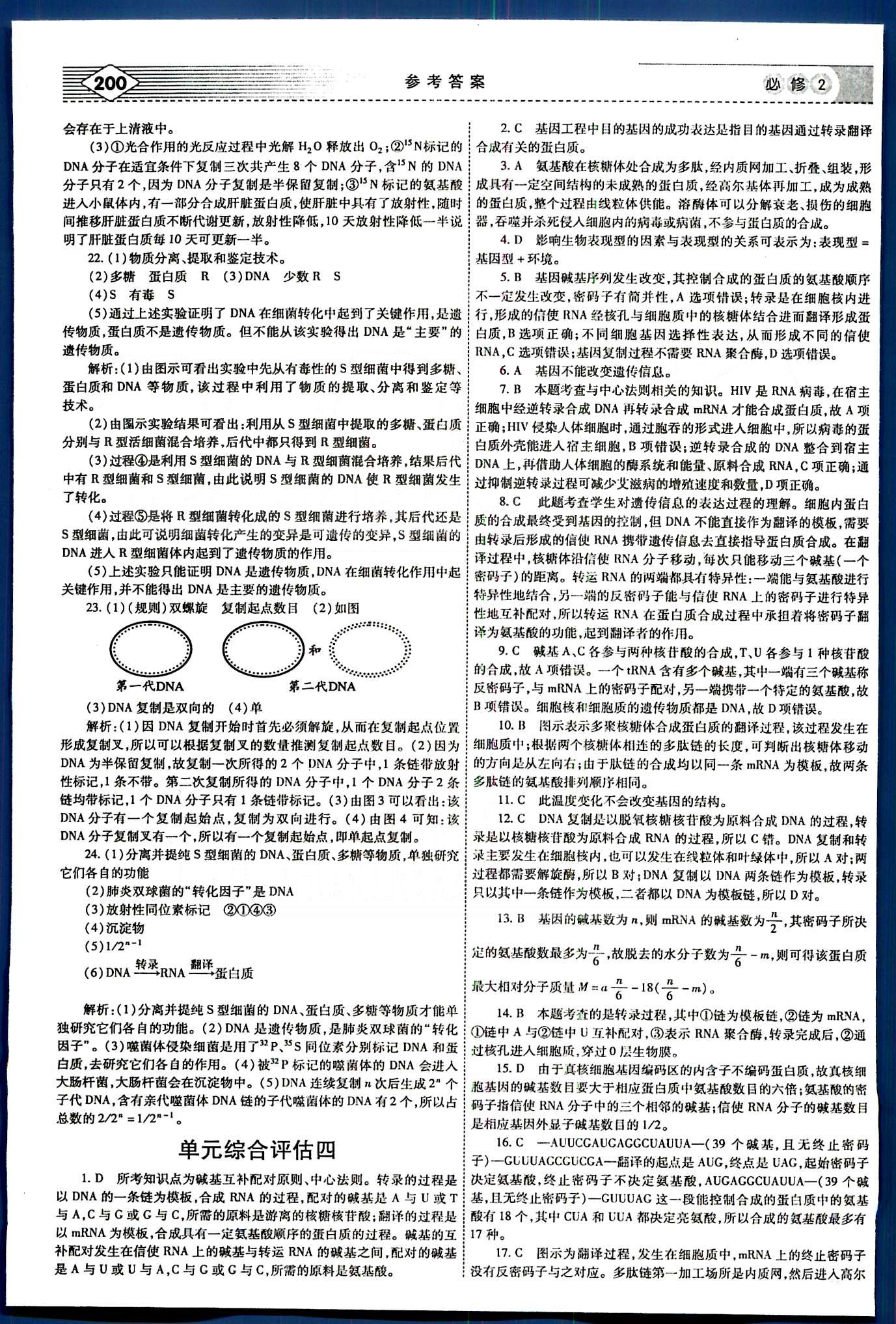 紅對勾-講與練生物內(nèi)蒙古大學(xué)出版社必修2 單元綜合評估 [5]