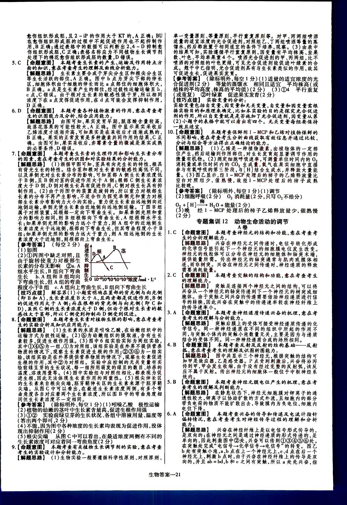 金考卷特快專遞-2015高考專題沖關(guān)訓(xùn)練-第3期-生物新疆青少年出版社 第5部分 [1]