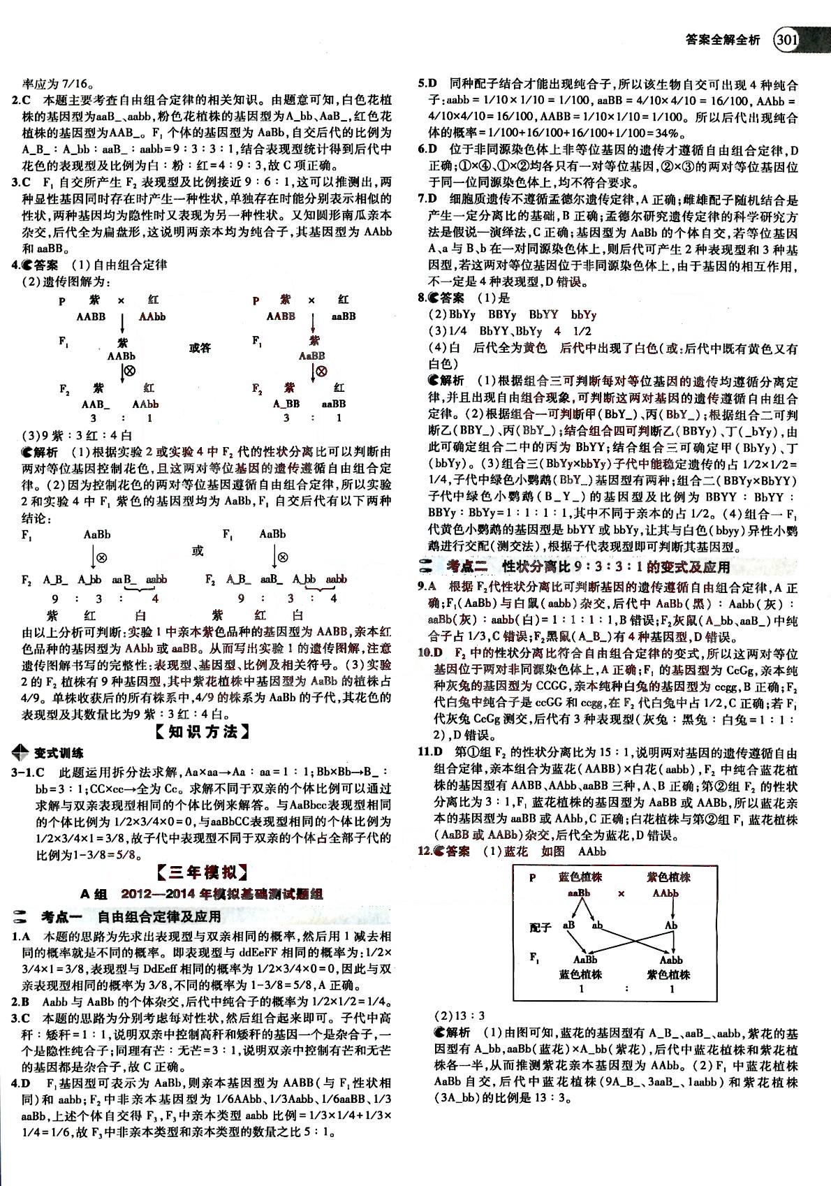 2015五年高考三年模拟-高考生物-A版教育科学出版社 第5部分 [3]